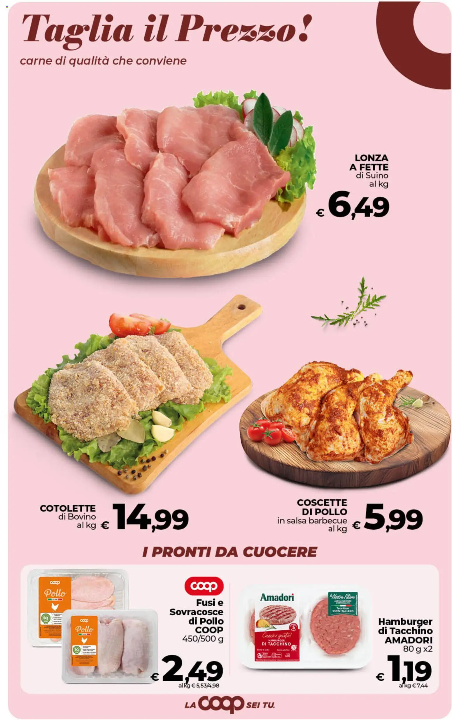 Volantino COOP del 21/07/2026 | Pagina: 9 | Prodotti: Bovino, Tacchino, Barbecue, Hamburger