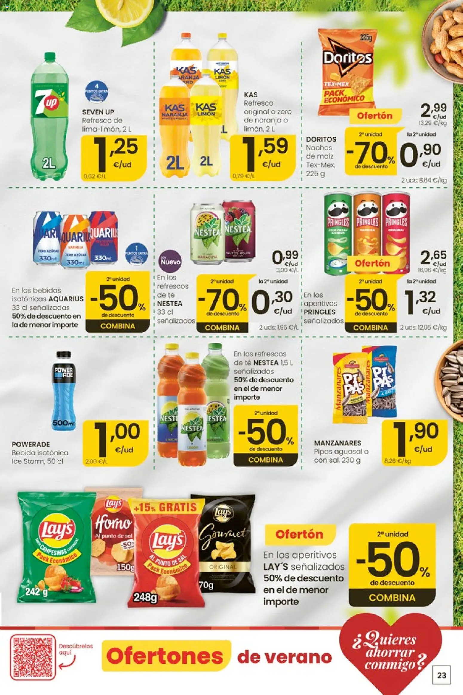 Eroski Ofertones de verano │ válido desde el 28.05.2026 | Página: 23 | Productos: Καλτσάκια μισά, Té, Horno