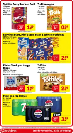 Trolli snoepjes, 150 gram - Voorbeeld van een folder van Kruidvat, geldig van 09.06.2026 | Pagina: 52 | Producten: Kinder, Skittles, 7up, Fruit