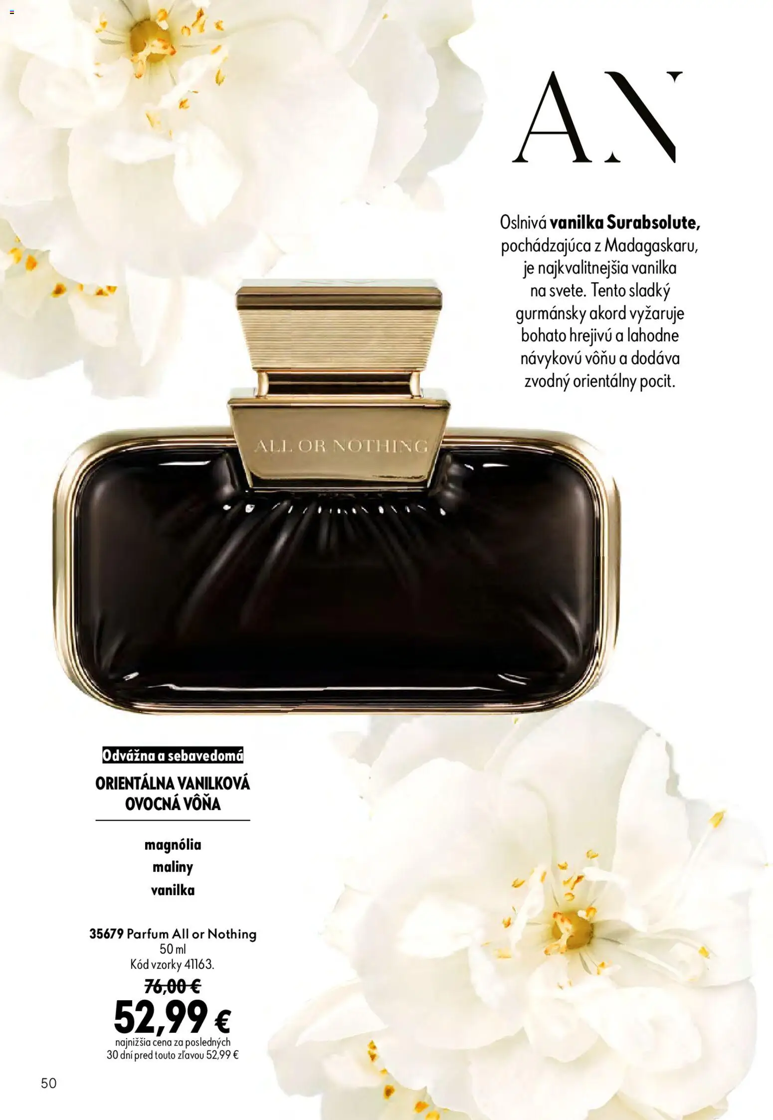 Nové Oriflame akcie – leták je platný od 09.09.2026 | Strana: 50 | Produkty: Maliny, Vanilka