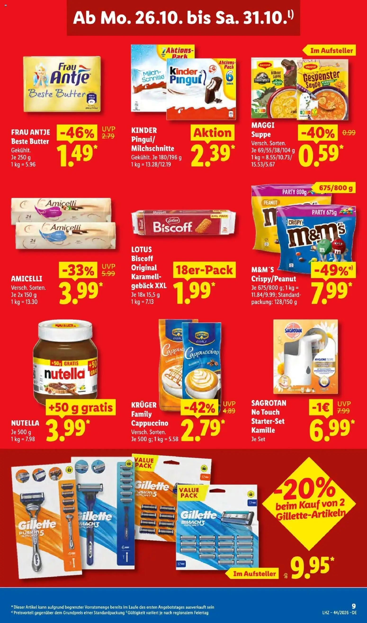 Lidl Prospekt Malchow (ab 26.10.2026) zum Blättern » Angebote | Seite: 19 | Produkte: Maggi, Milch, M&M's, Nutella