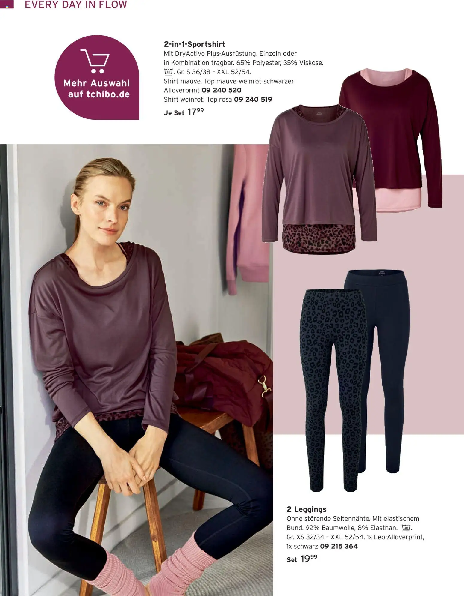 Angebote Tchibo – gültig ab 01.09.2026 | Seite: 66 | Produkte: Shirt, Top, Leggings