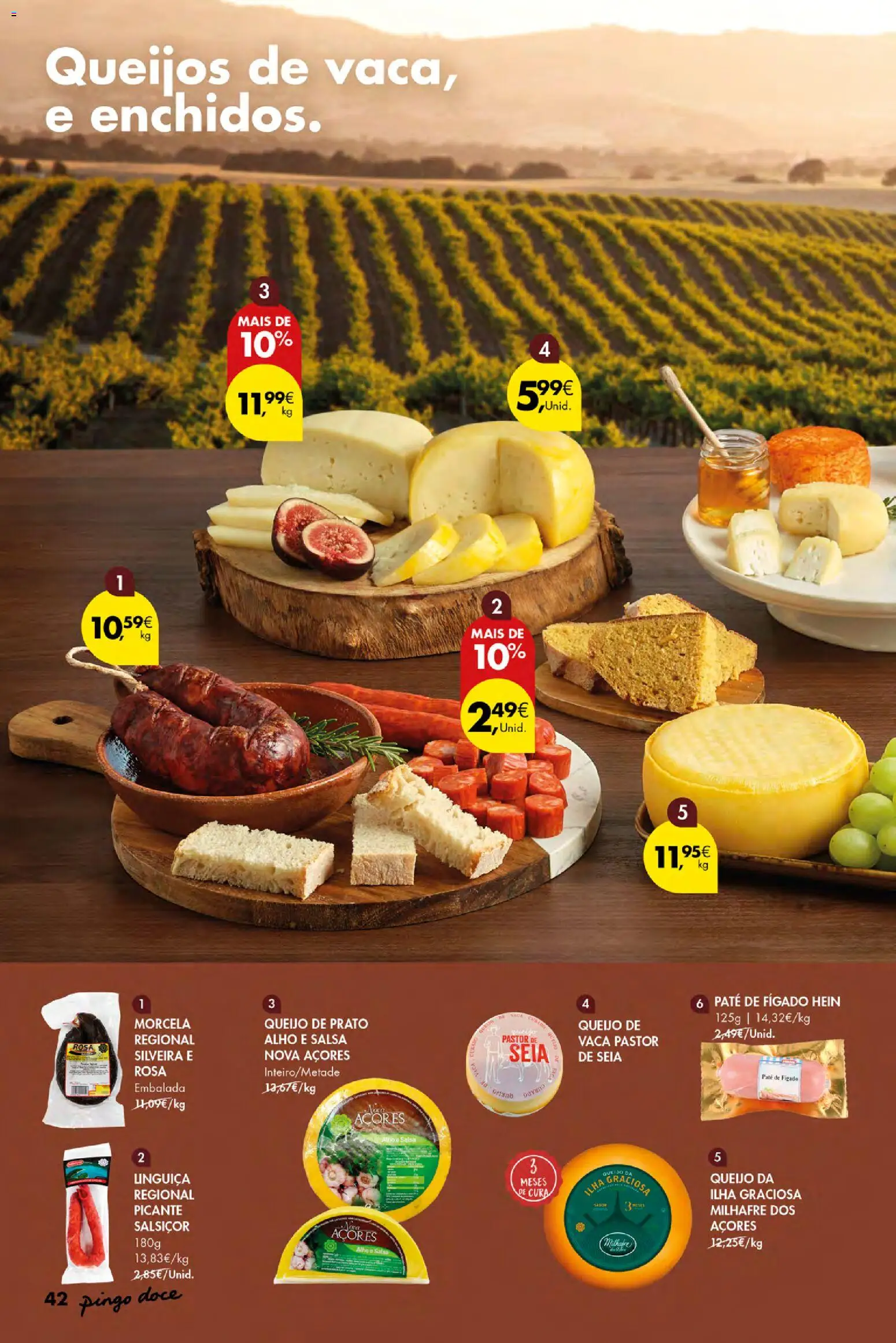Pingo Doce Vinhos e Sabores de Portugal Açores │ válido de 17/09/2026 | Página: 42 | Produtos: Salsa, Linguiça, Queijo, Patê