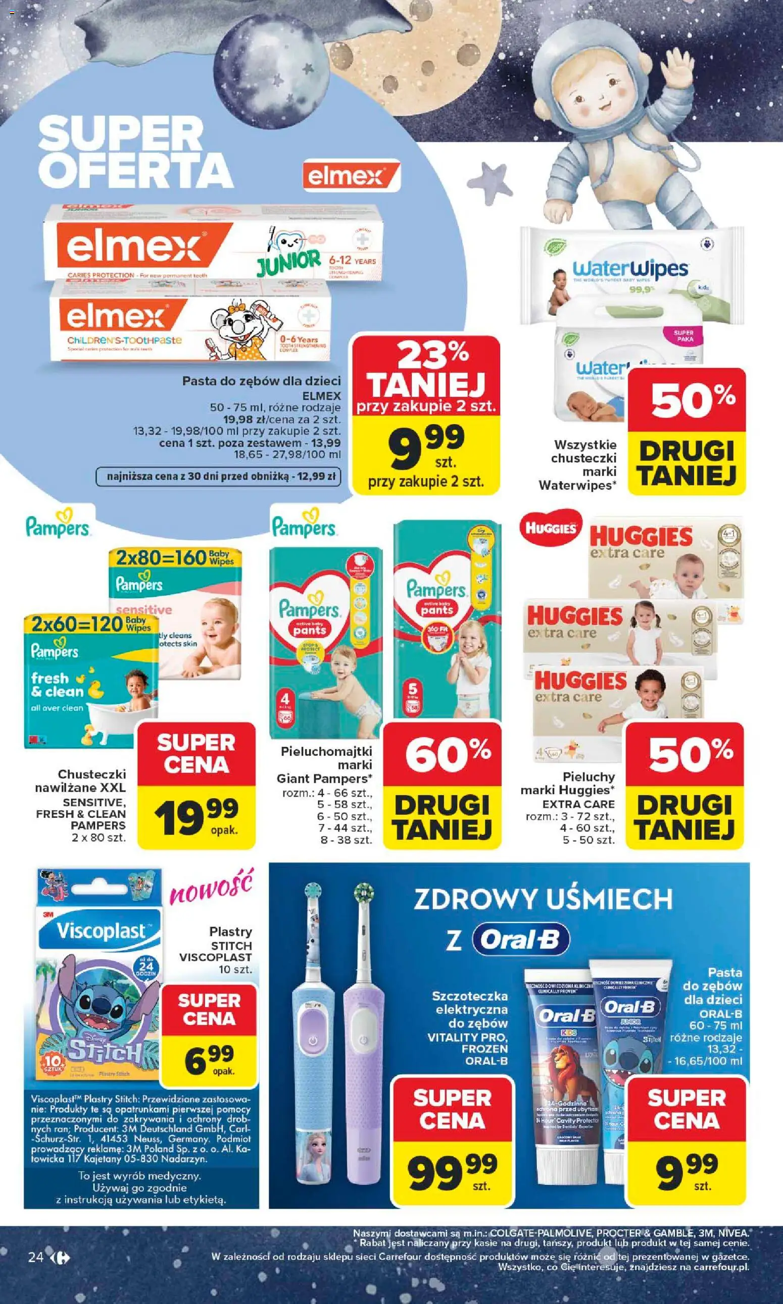 Carrefour gazetka - Dzień Dziecka od 18.05.2026 | Strona: 24 | Produkty: Pampers, Pieluchomajtki, Pasta do zębów, Szczoteczka do zębów