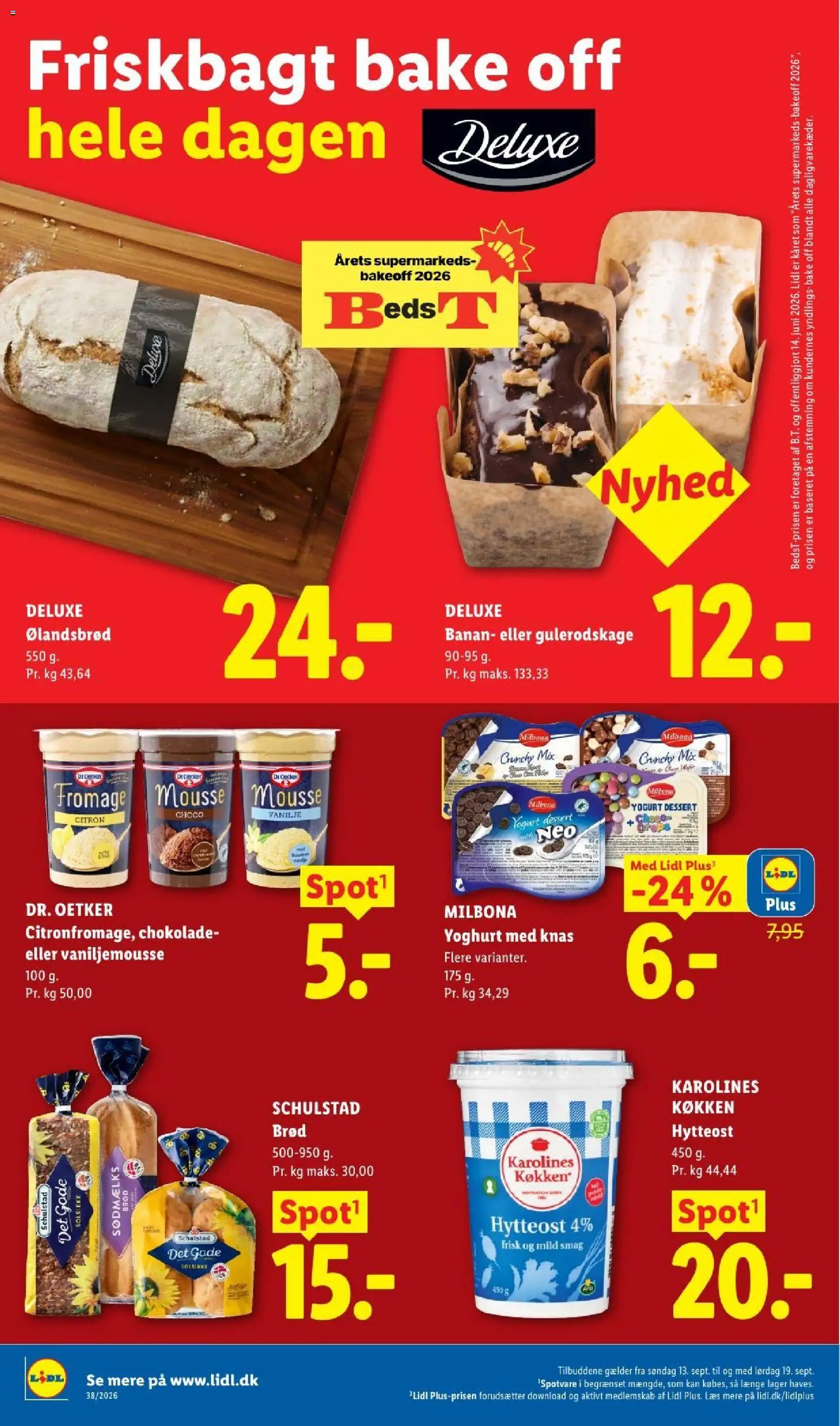 Lidl tilbudsavis – gyldig fra 13/09/2026 | Side: 4 | Produkter: Brød, Hytteost, Vanilje, Søm