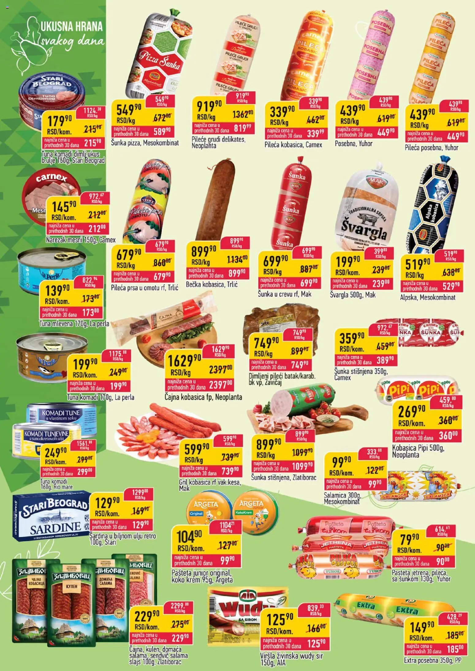 Zlatan Trag katalog - važi od 12.08.2026 | Strana: 6 | Proizvode: Svargla, Pizza šunka, Krem, Pašteta
