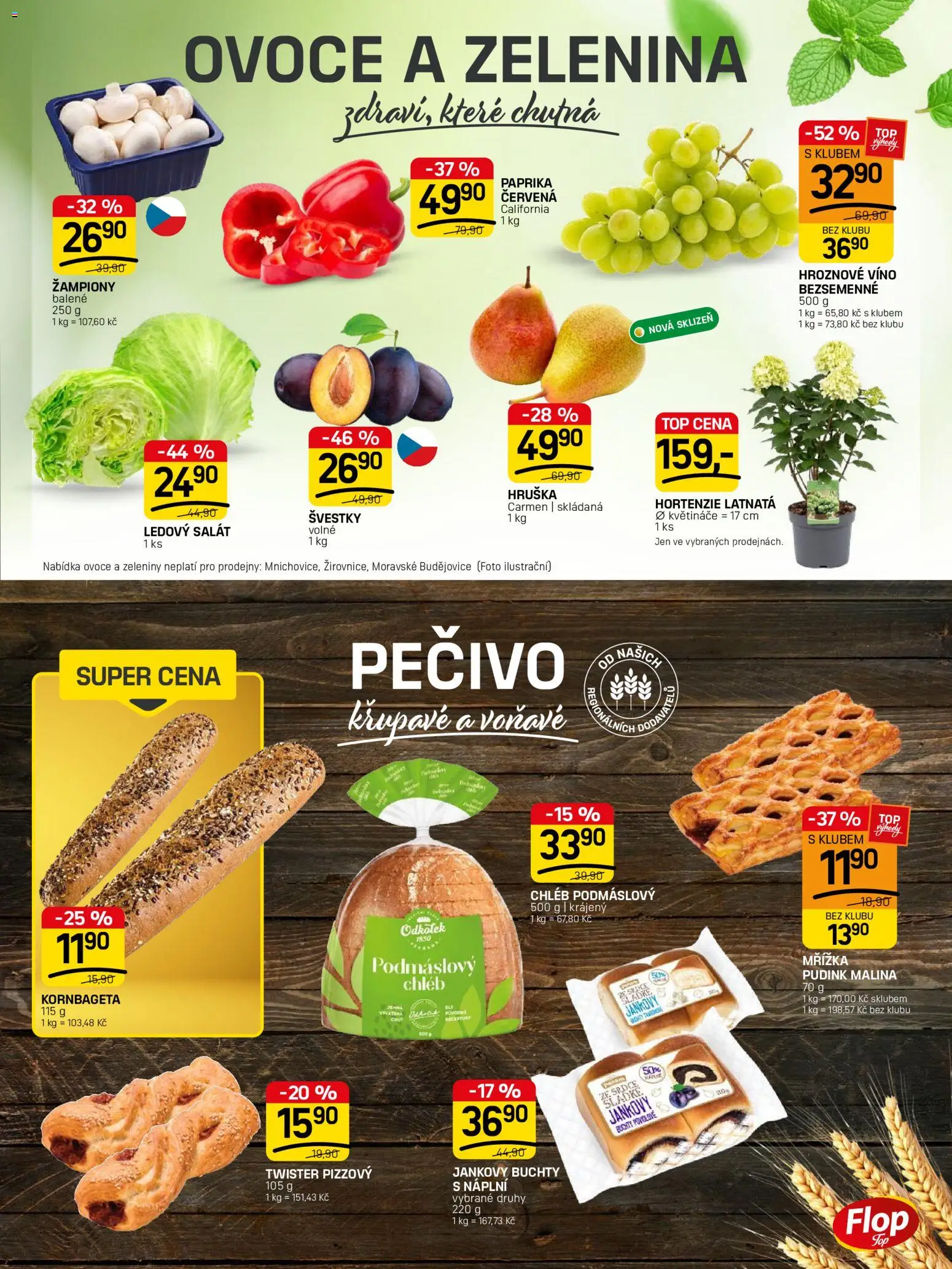 Flop leták - FlopTop od 16.09.2026 | Strana: 3 | Produkty: Ovoce a zelenina, Ovoce, Květináče, Kornbageta