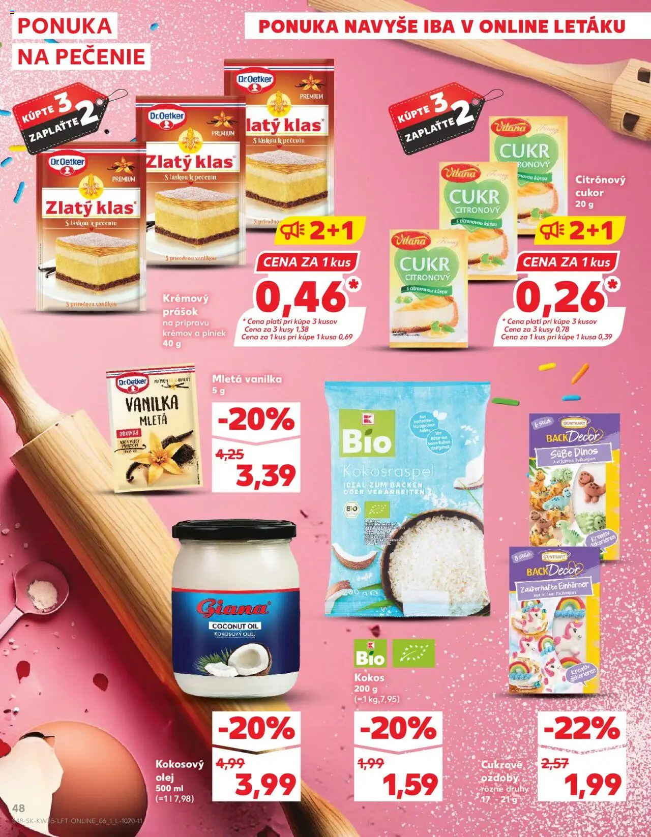 Nové Kaufland akcie – leták je platný od 28.08.2025 | Strana: 48 | Produkty: Kokosový olej, Olej, Zlatý klas, Vanilka