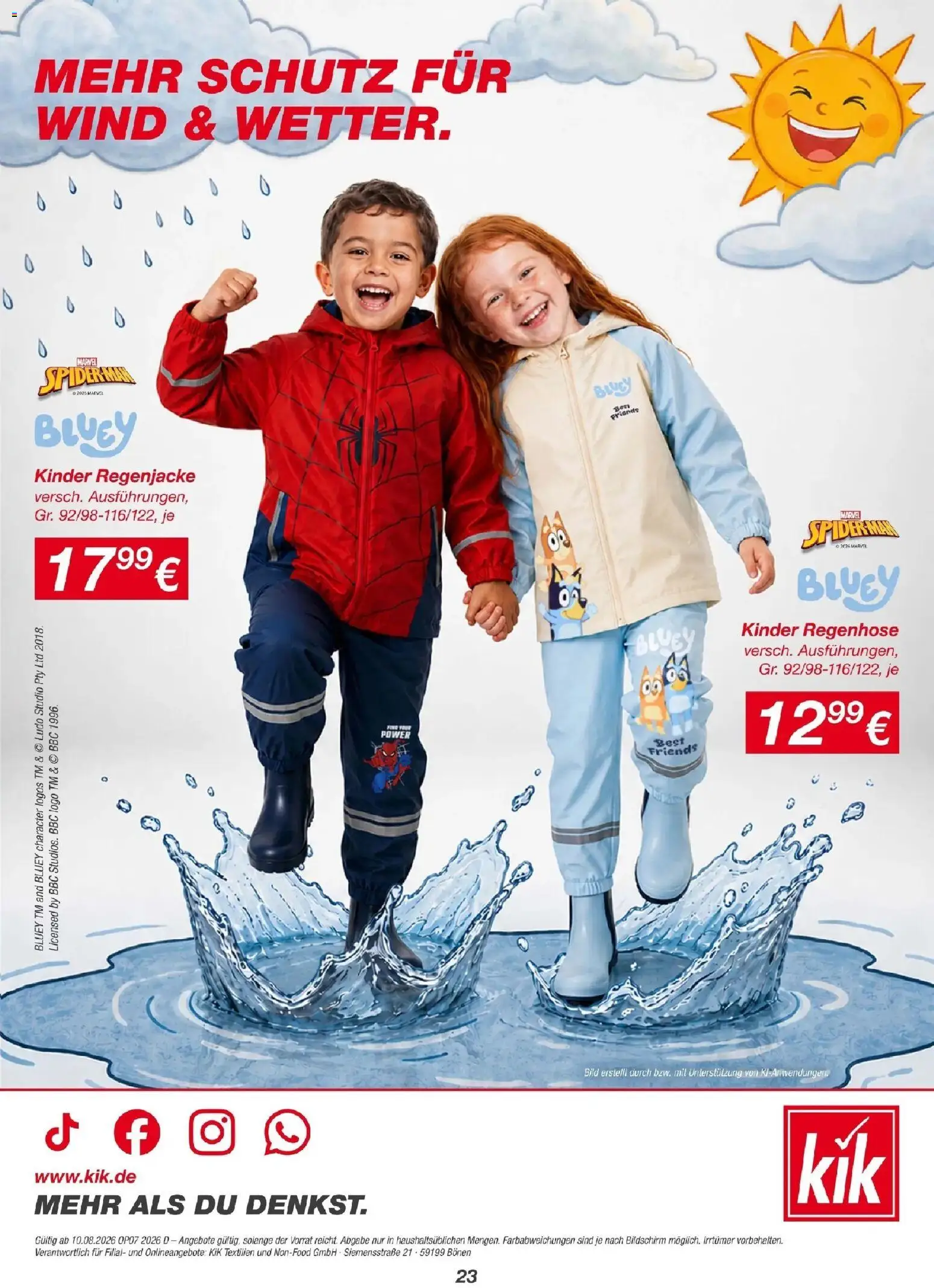 Kik - KiK: Mehr Spaß in der Schule | Seite: 23 | Produkte: Regenjacke, Bildschirm