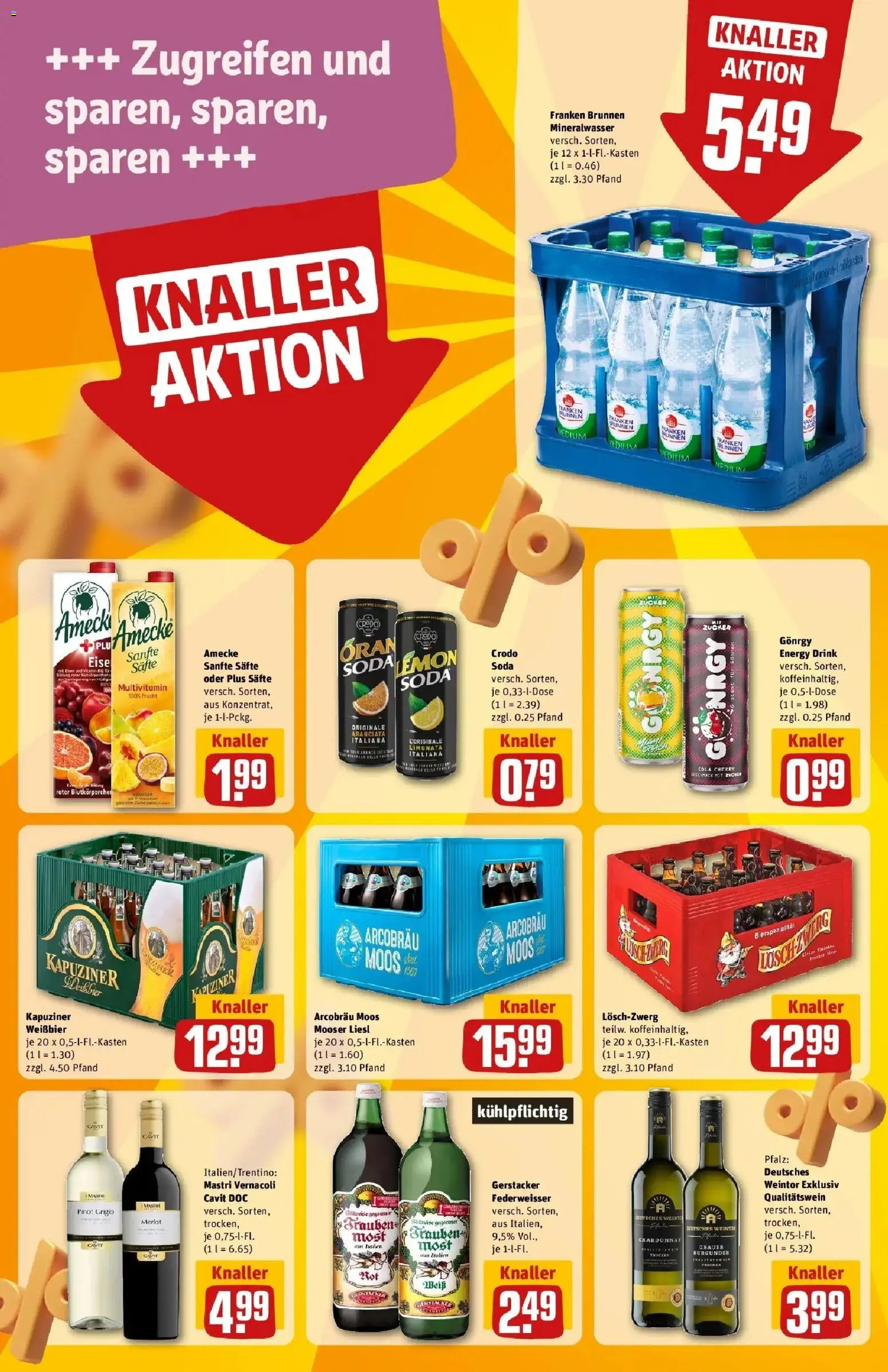 REWE Prospekt ab 31.08.2026 zum Blättern » Angebote | Seite: 19 | Produkte: Trauben, Merlot, Mineralwasser, Zucker