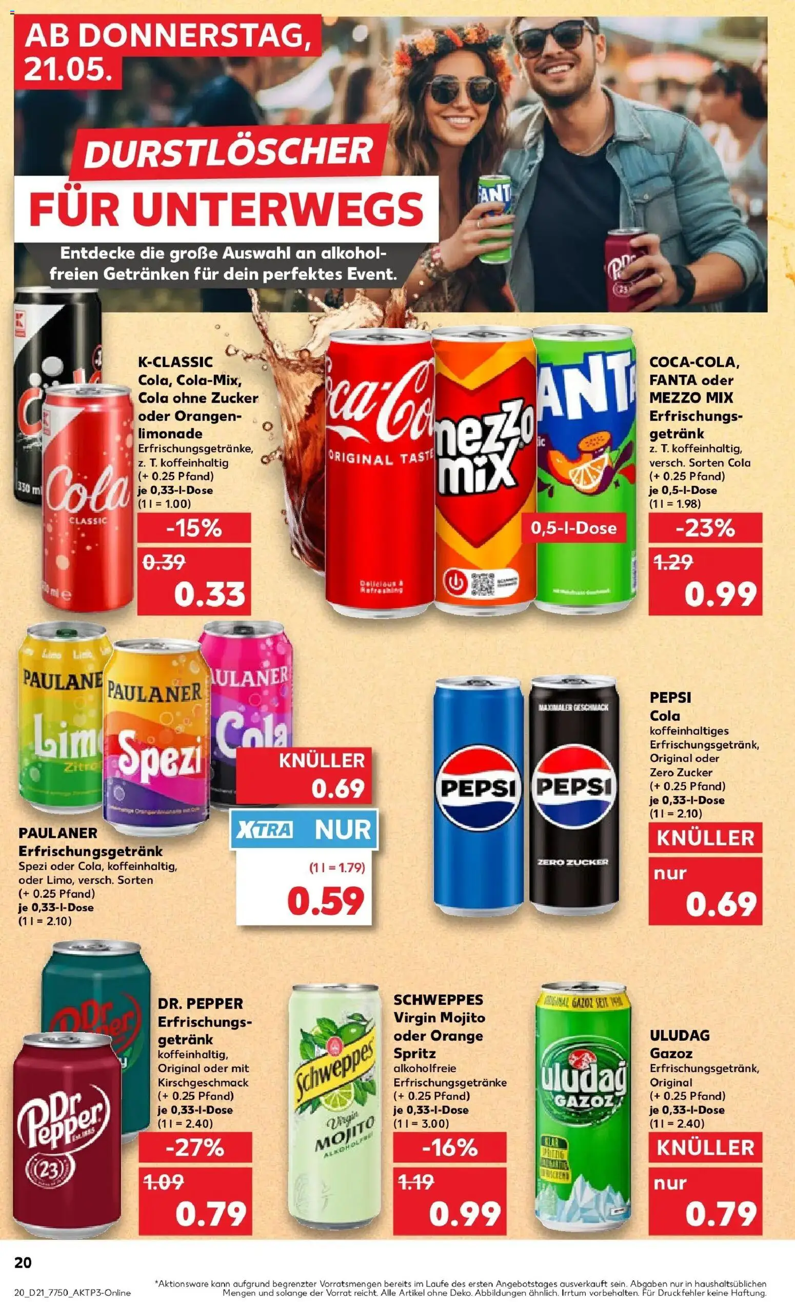 Kaufland Prospekt Bayreuth – gültig ab 18.05.2026 | Seite: 25 | Produkte: Durstloscher, Fanta, Cola, Orangen