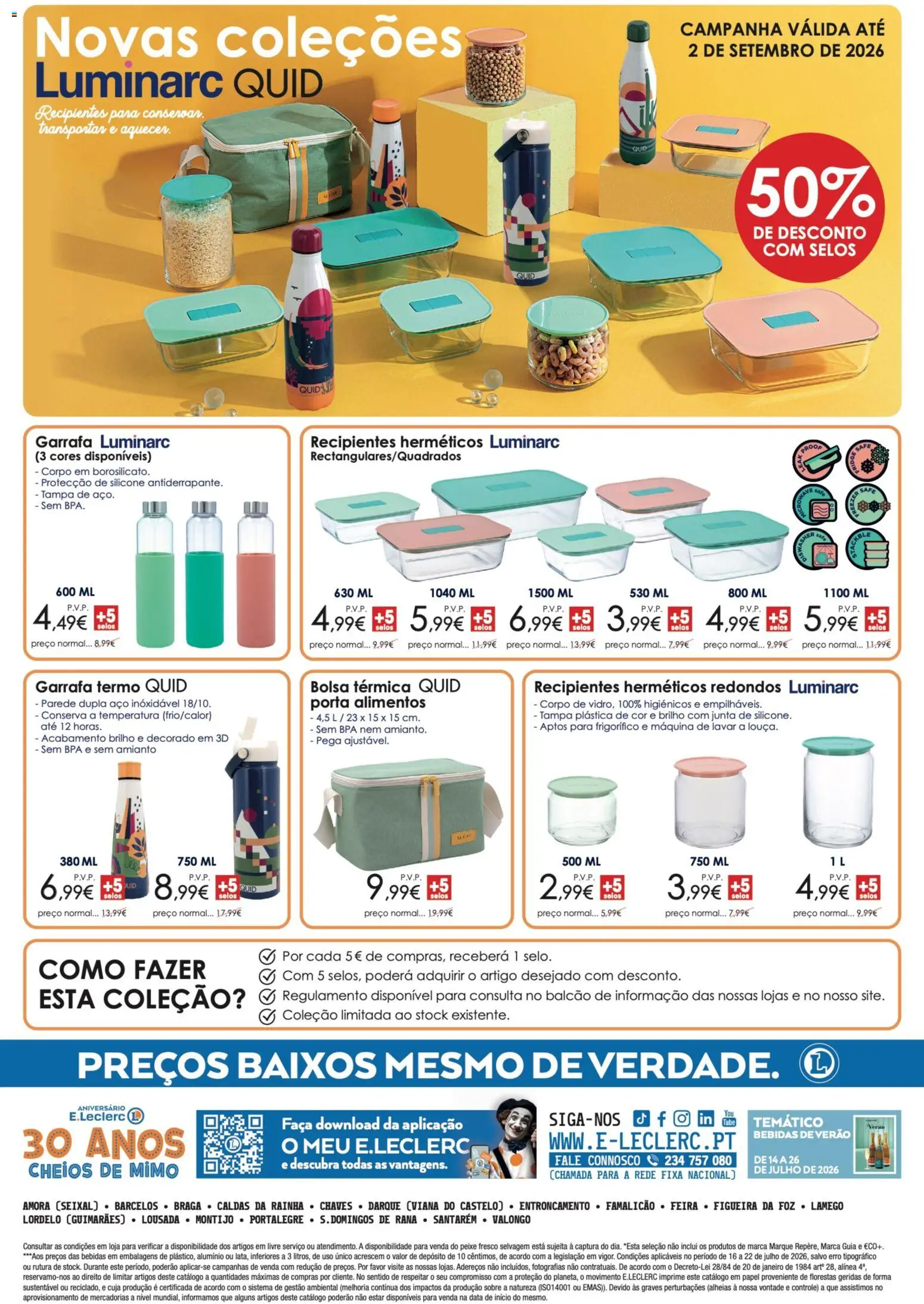 E.Leclerc folheto │ válido de 16/07/2026 | Página: 36 | Produtos: Porta, Faca, Bolsa, Máquina de lavar