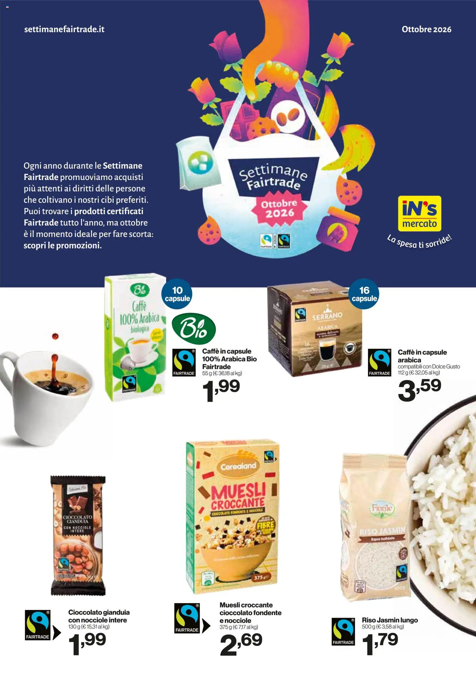 Volantino IN's del 07/10/2026 | Pagina: 9 | Prodotti: Muesli, Cioccolato, Riso, Nocciole