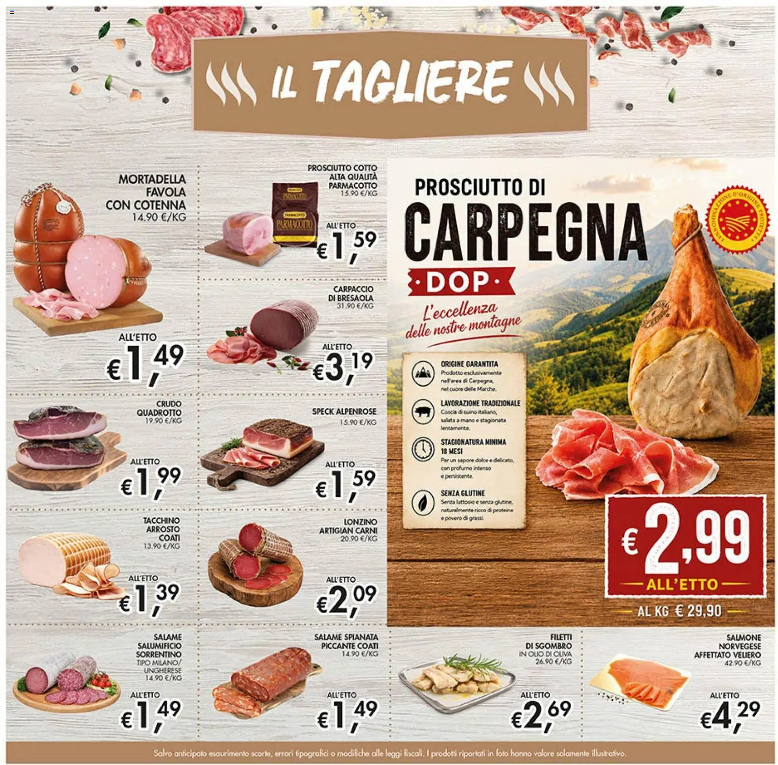 Volantino Coal del 13/08/2026 | Pagina: 7 | Prodotti: Prosciutto Cotto, Salame, Tacchino, Olio