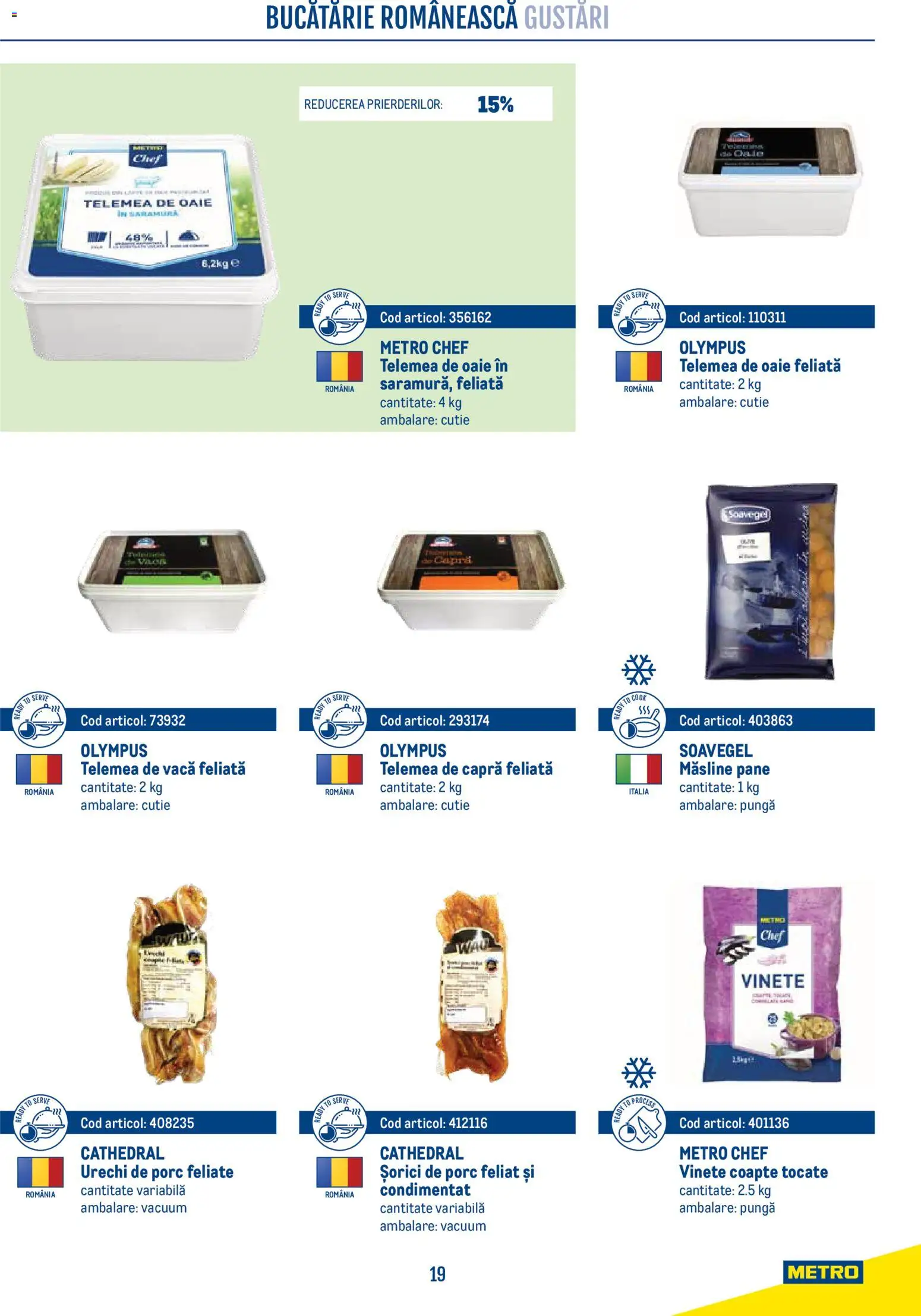 Noul catalog Metro – valabil de la 21.04.2026 | Pagină: 19 | Produse: Pungă, Bucătărie, Cutie, Măsline