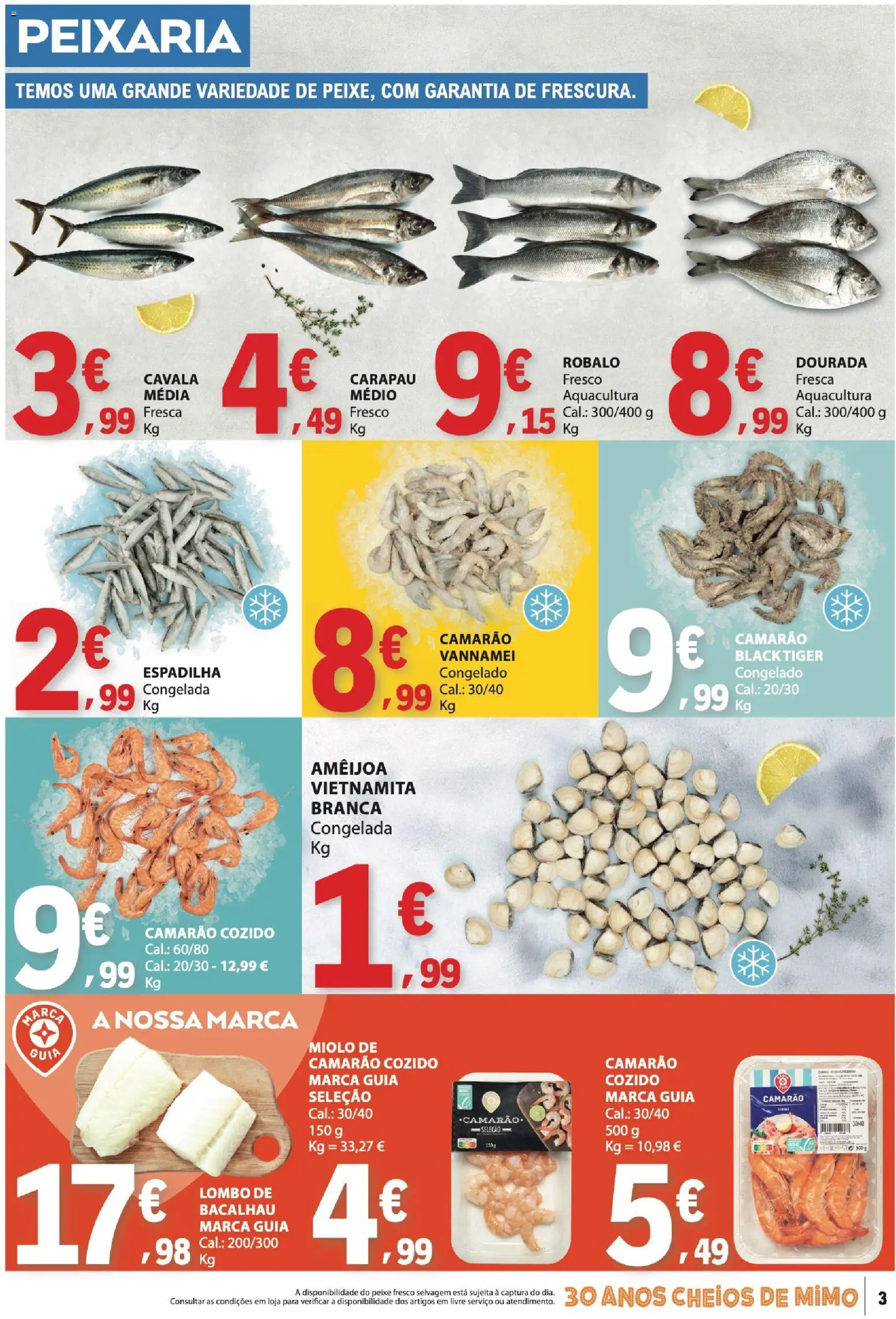 E.Leclerc folheto │ válido de 16.04.2026 | Página: 3 | Produtos: Dourada, Bacalhau, Lombo, Peixe