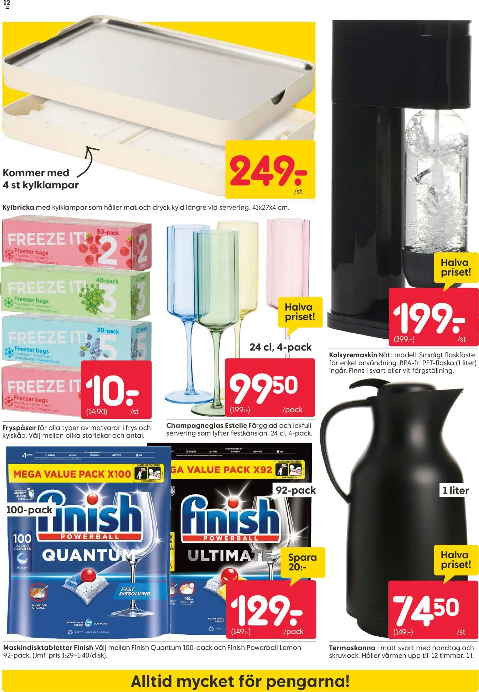 Rusta reklamblad aktuell från 15.06.2026 | Sida: 12 | Produkter: Kolsyremaskin, Frys, Kylklampar