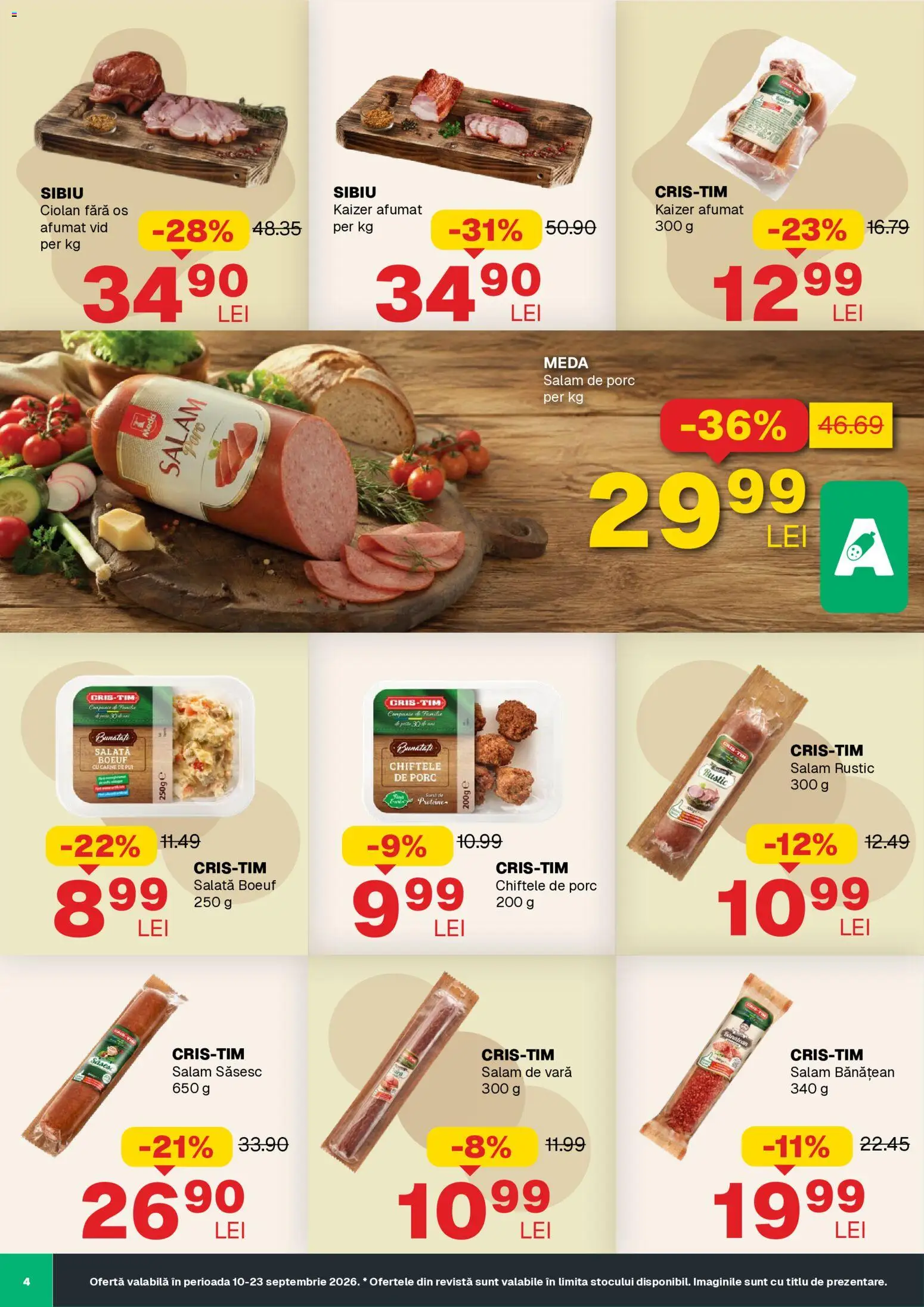 Noul catalog Annabella – valabil de la 10.09.2026 | Pagină: 4 | Produse: Salam, Salată, Chiftele