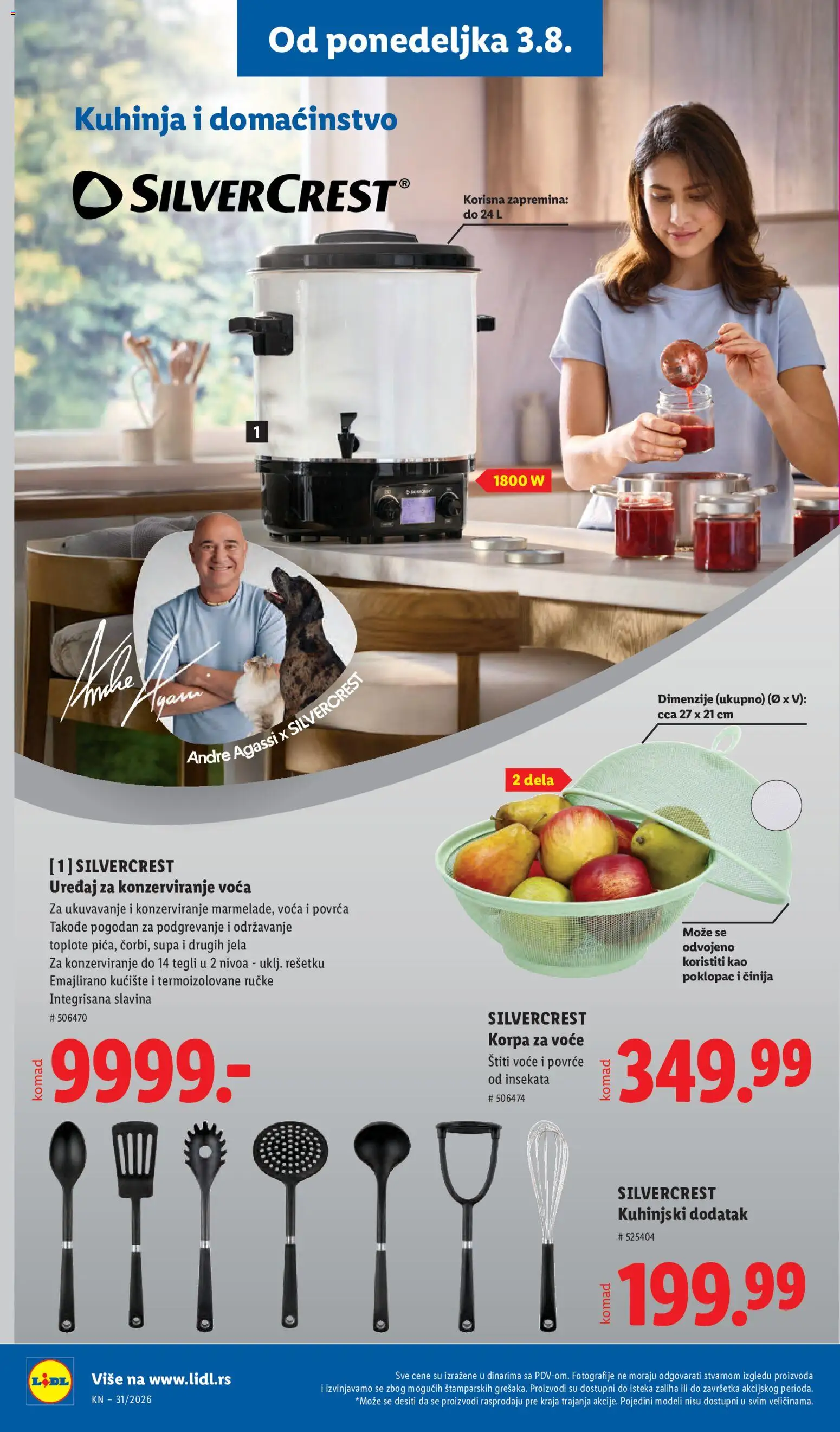 Lidl katalog - važi od 30.07.2026 | Strana: 90 | Proizvode: Voće, Silvercrest, Kuhinja, Korpa