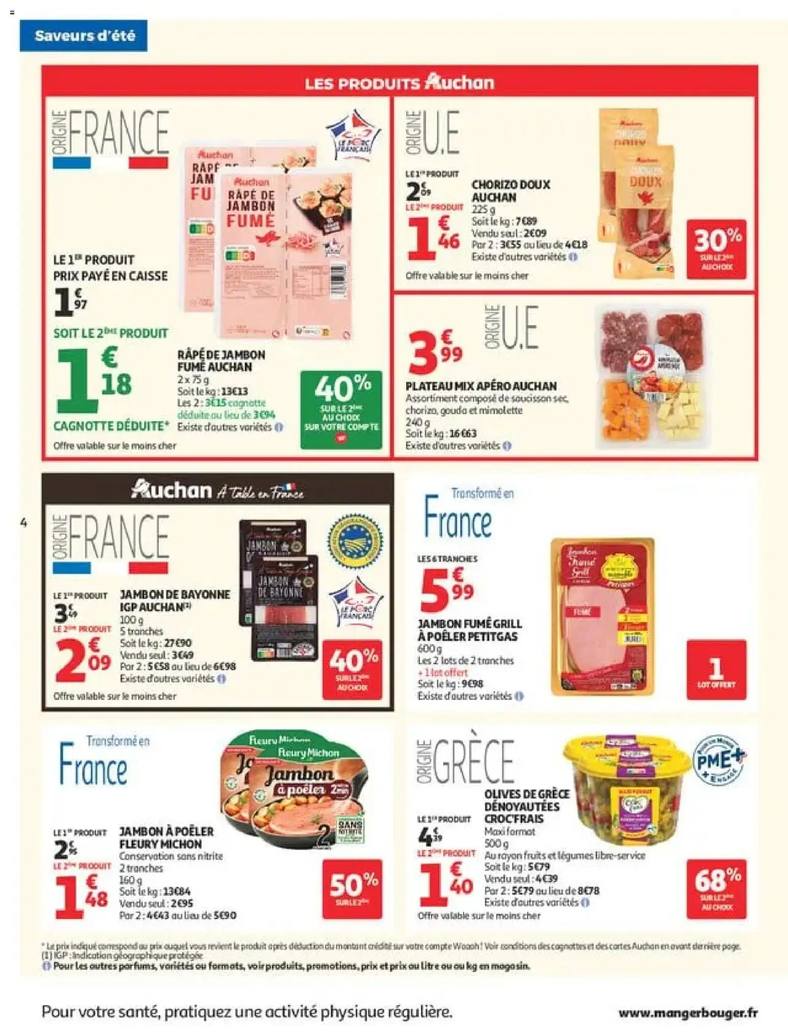 {H1} | Page: 4 | Produits: Saucisson, Plateau, Râpe, Gouda