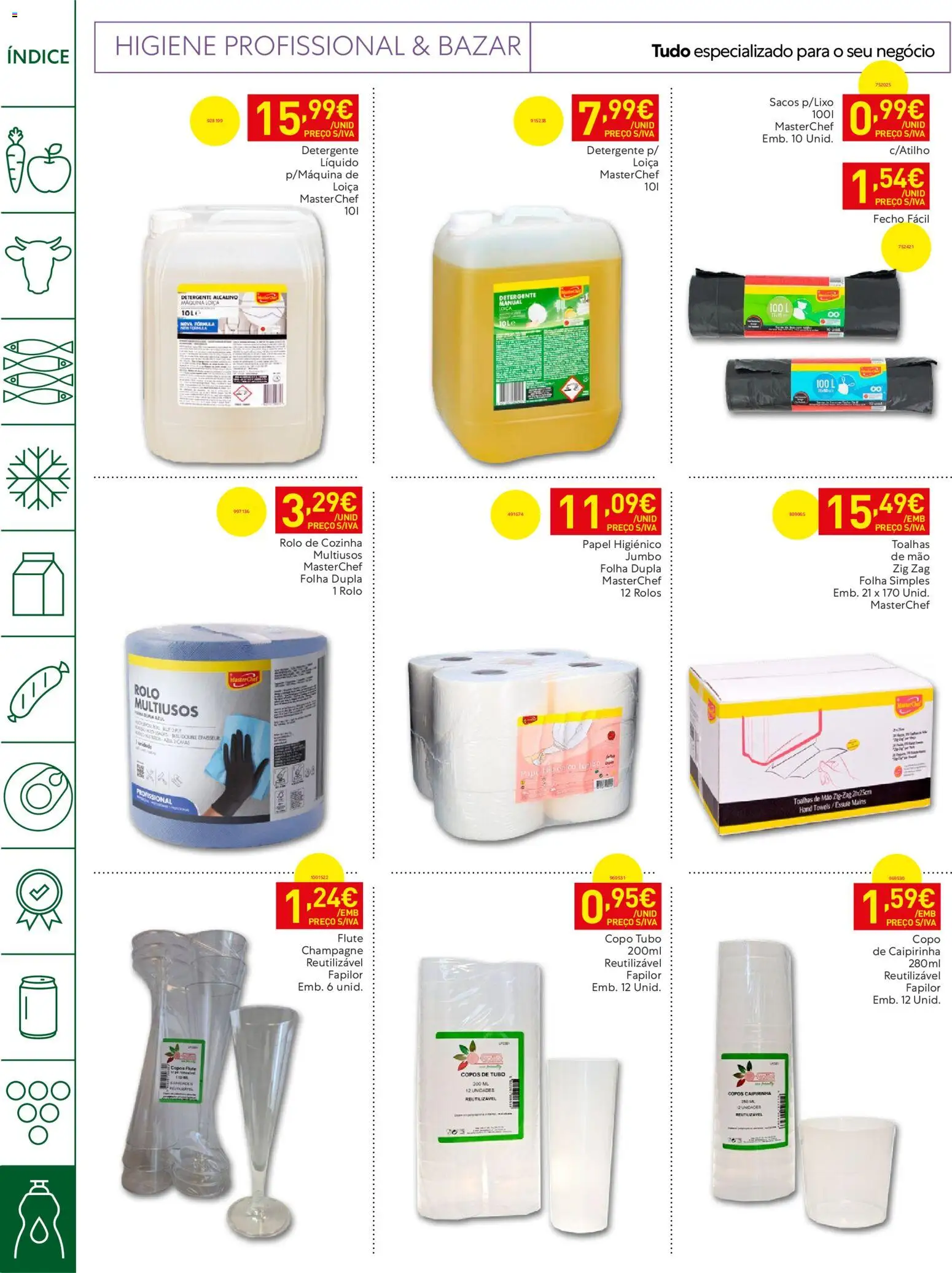 Recheio Horeca │ válido de 14/07/2026 | Página: 28 | Produtos: Copos, Papel higiénico, Detergente, Champagne