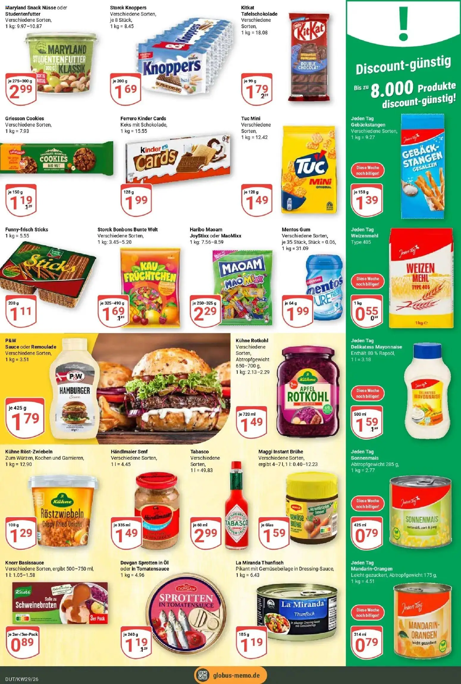 Globus Prospekt Wetzlar-Dutenhofen – gültig ab 13.07.2026 | Seite: 15 | Produkte: Mehl, Öl, Knorr, Nüsse