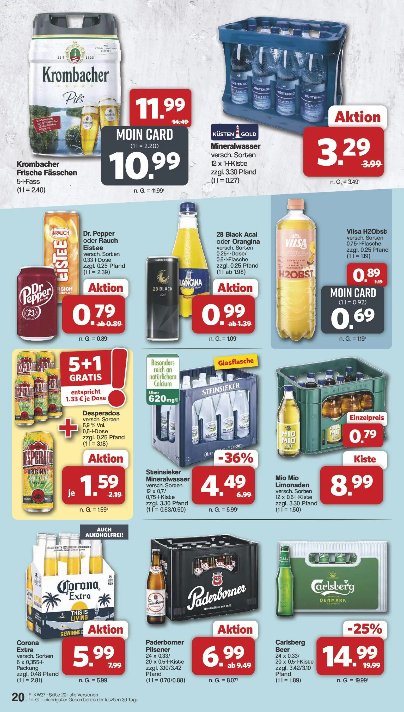 Famila Nordwest Prospekt – gültig ab 07.09.2026 | Seite: 22 | Produkte: Carlsberg, Pils, Pfirsich, Desperados