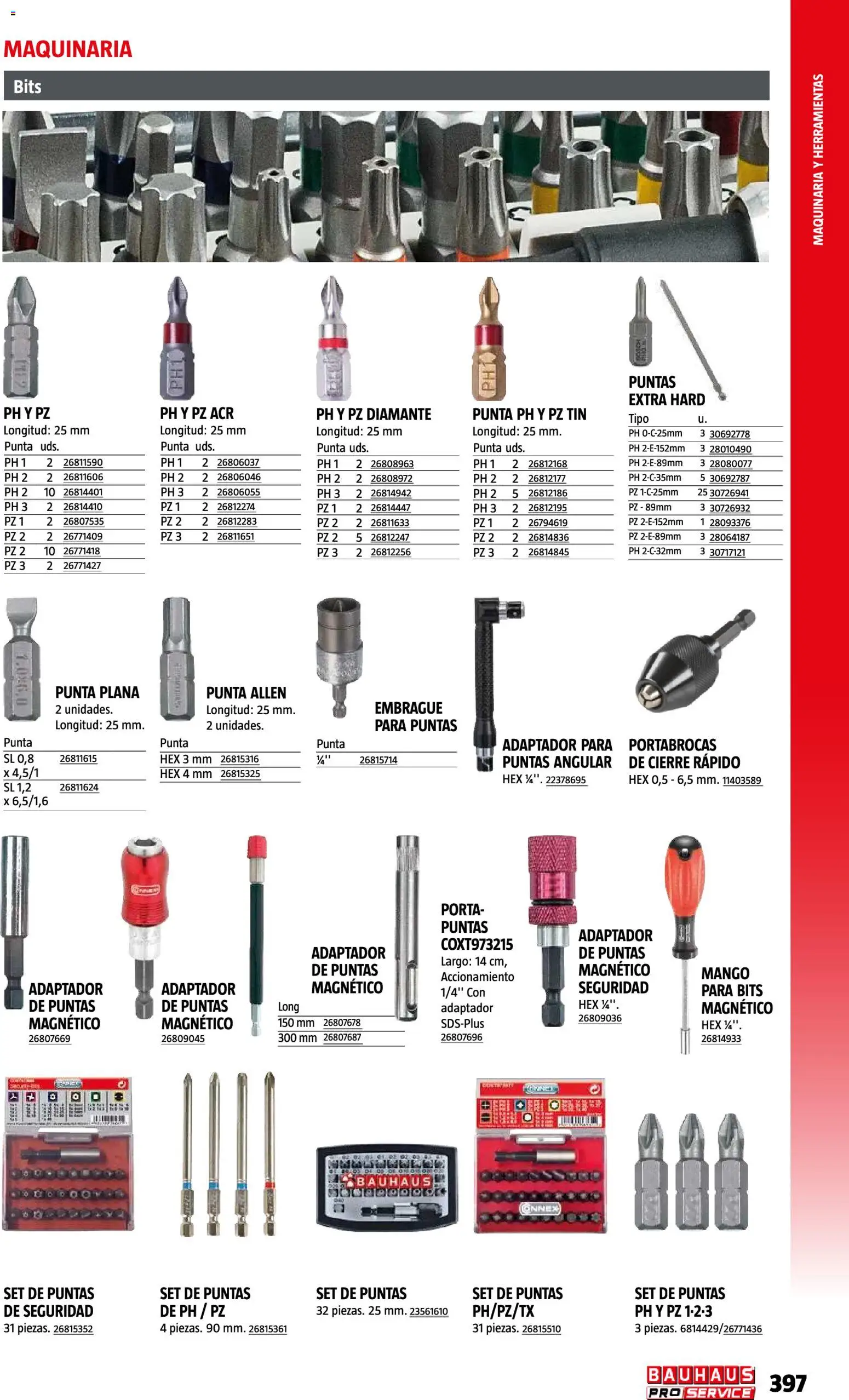 Bauhaus ProService │ válido desde el 11/05/2026 | Página: 397 | Productos: Herramientas, Adaptador, Mango