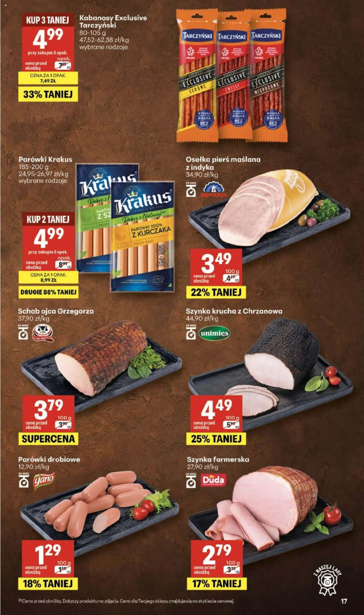 Delikatesy Centrum gazetka od 18.06.2026 | Strona: 17 | Produkty: Osełka, Schab, Kabanosy, Parówki