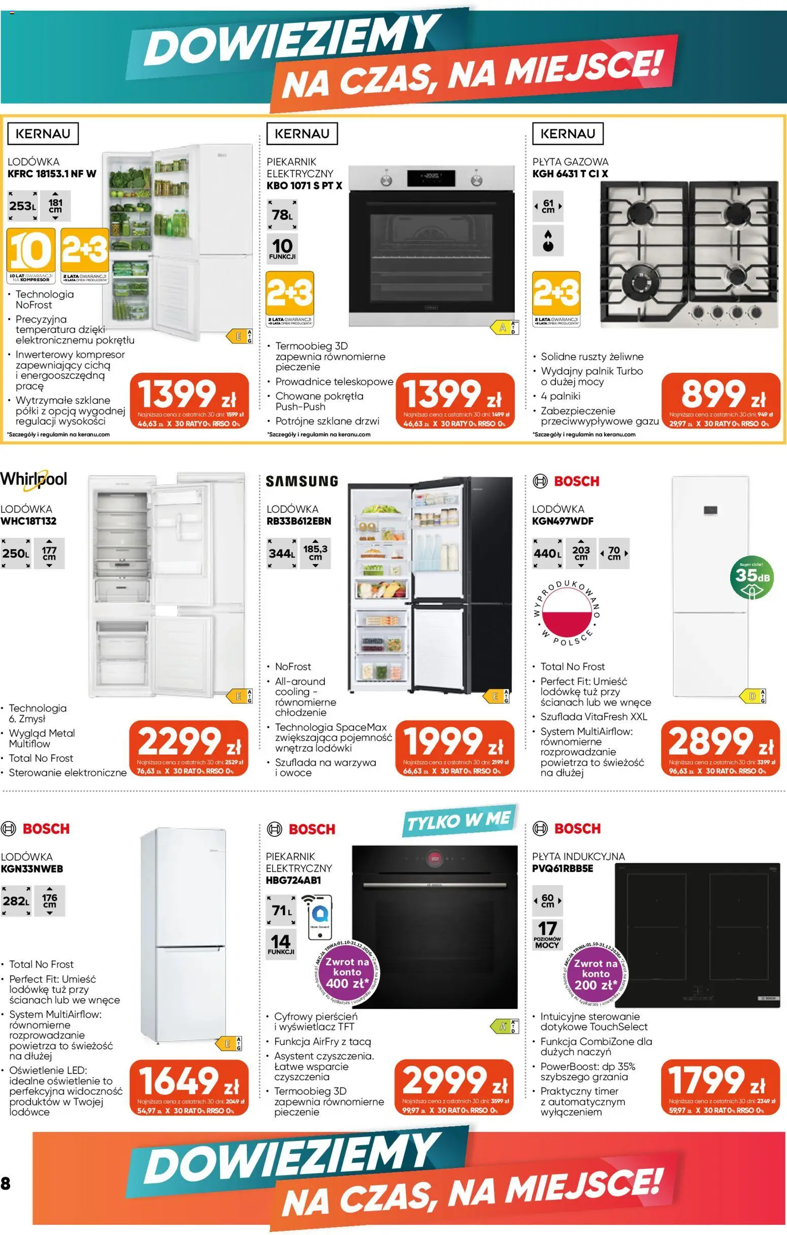 Max elektro gazetka od 01.10.2026 | Strona: 8 | Produkty: Lodówka, Lodówki, Drzwi, Kompresor