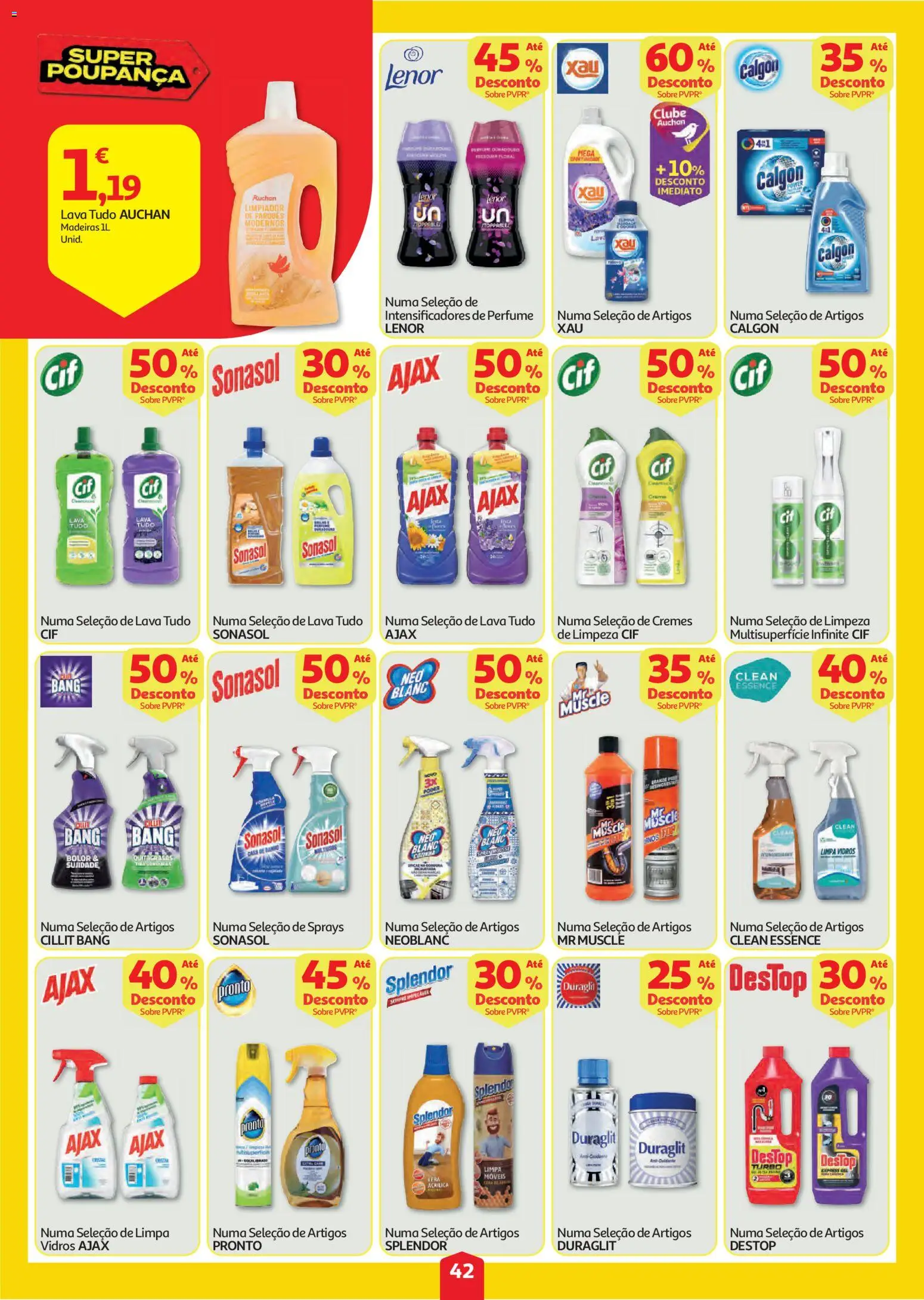 Auchan folheto │ válido de 06/08/2026 | Página: 42 | Produtos: Perfume, Madeiras, Limpa vidros