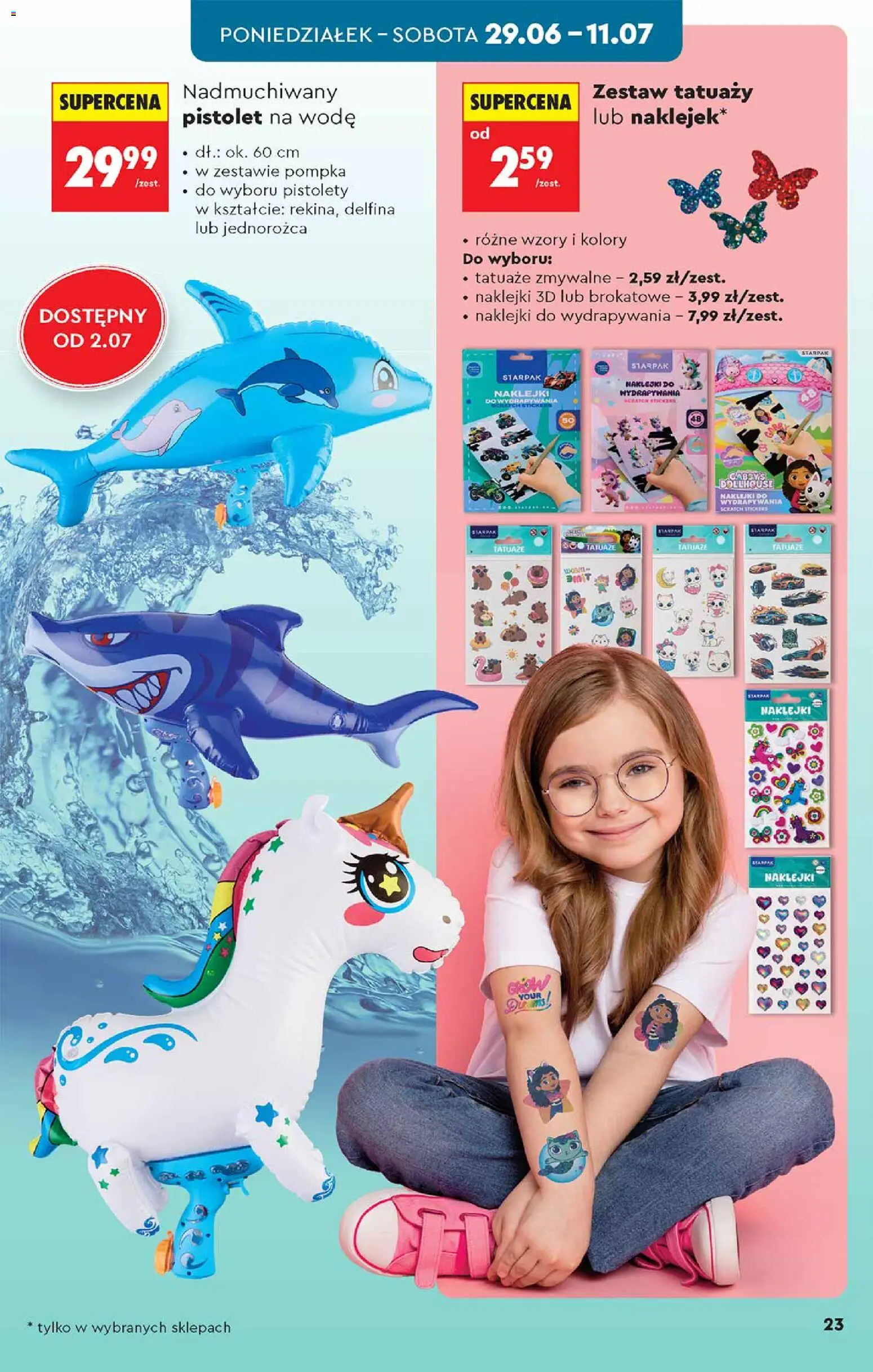 Biedronka gazetka - Hity i inspiracje od 27.06.2026 | Strona: 23 | Produkty: Naklejki