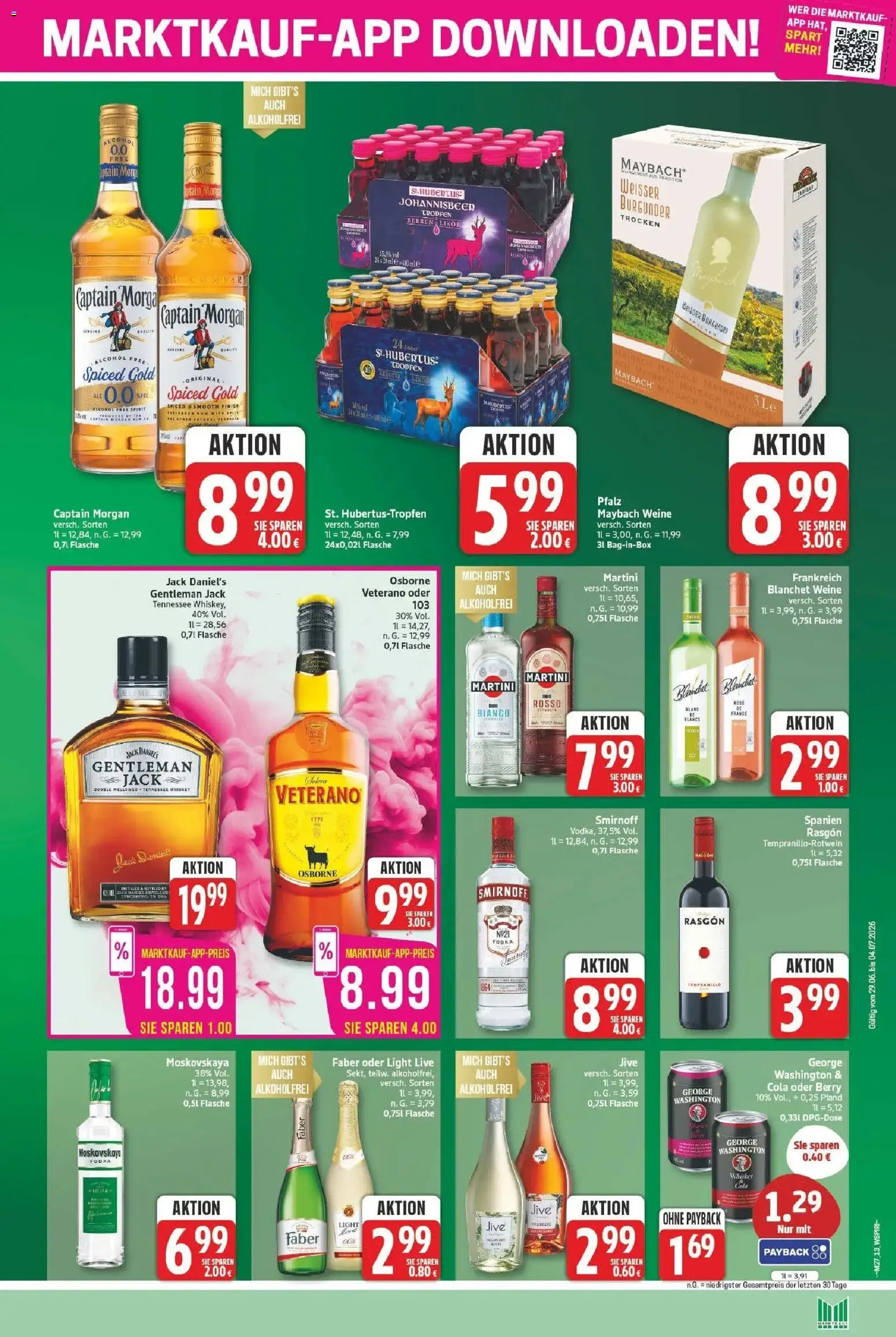 Marktkauf - Wochenangebote – gültig ab 28.06.2026 | Seite: 13 | Produkte: Martini, Osborne, Likör, Jack Daniel's
