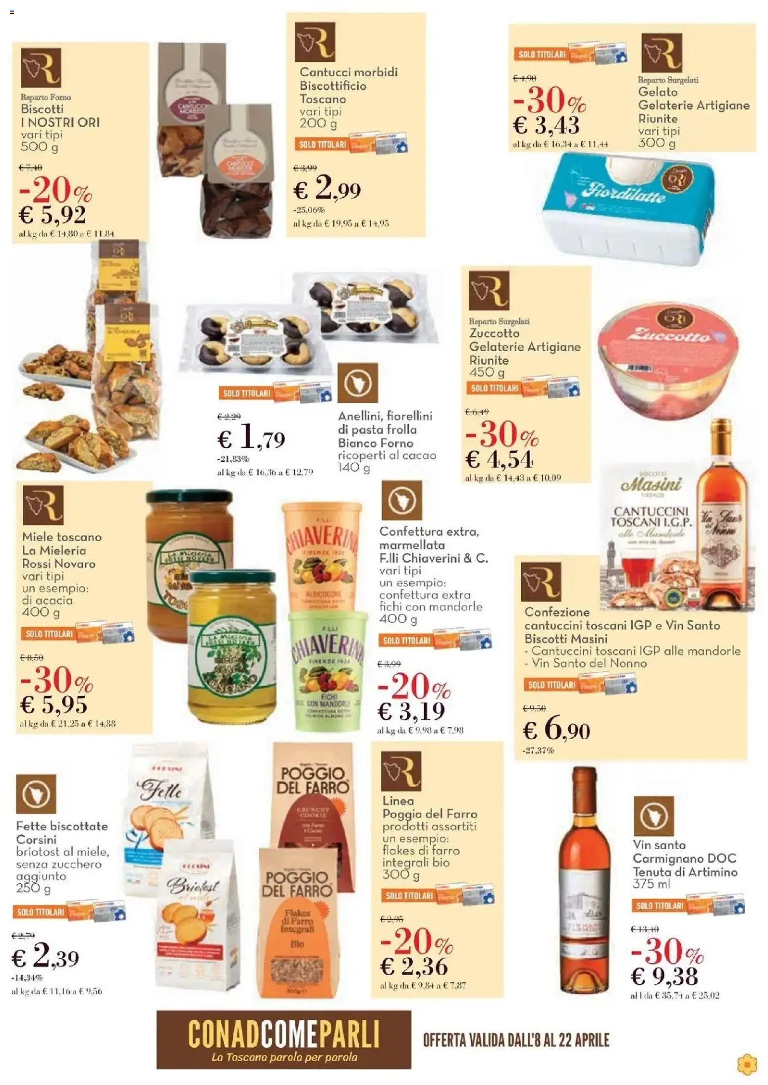 Volantino Conad del 08.04.2026 | Pagina: 15 | Prodotti: Zucchero, Pasta, Marmellata, Farro