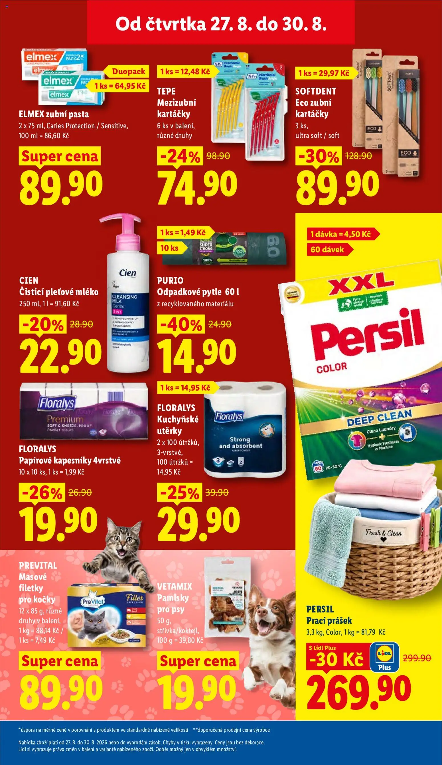 Lidl leták od 27.08.2026 | Strana: 31 | Produkty: Mléko, Cien, Mezizubní kartáčky, Prací Prášek
