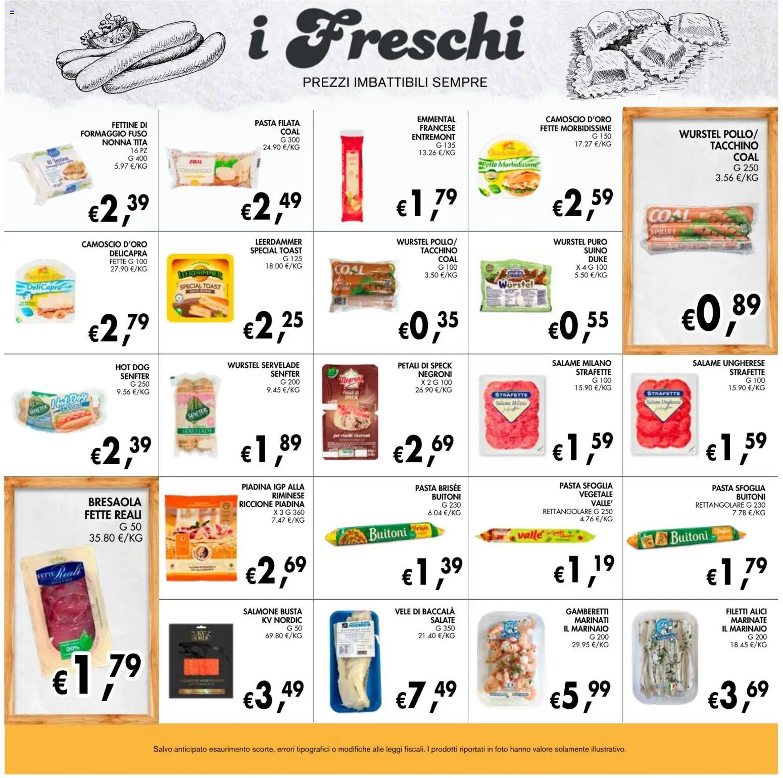 Volantino Coal del 24/09/2026 | Pagina: 17 | Prodotti: Pollo, Salmone, Pasta brisée, Emmental