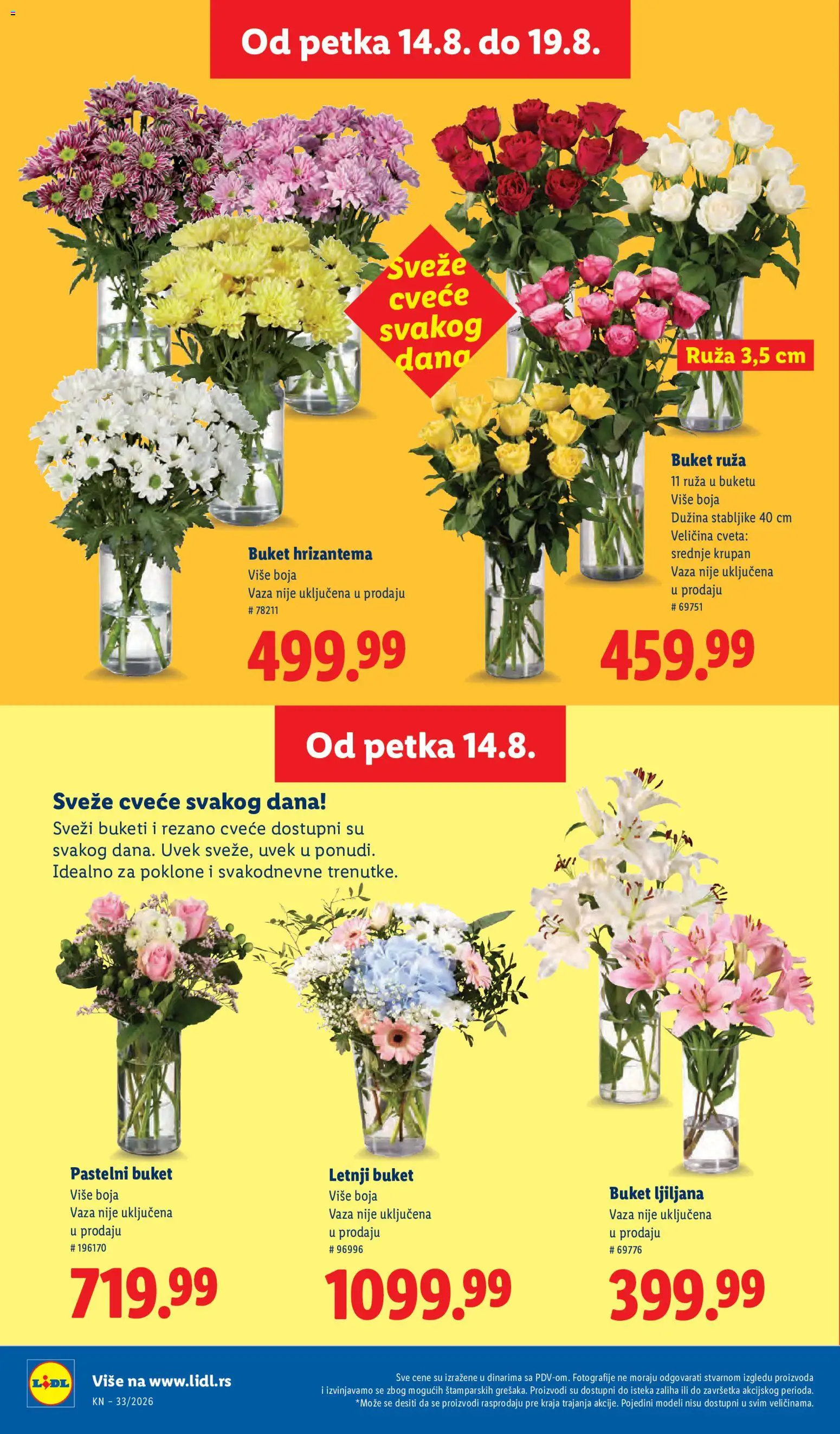 Lidl katalog - važi od 13.08.2026 | Strana: 76 | Proizvode: Vaza, Hrizantema, Cvece