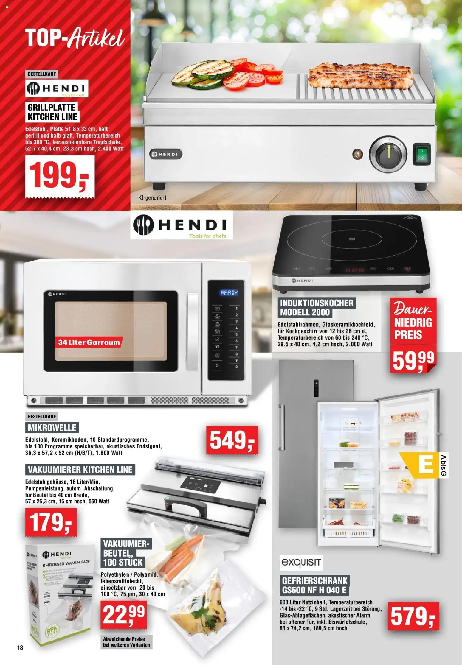 Edeka Prospekt Bochum (ab 20.08.2026) » Angebote Online | Seite: 18 | Produkte: Gefrierschrank, Mikrowelle, Vakuumierer