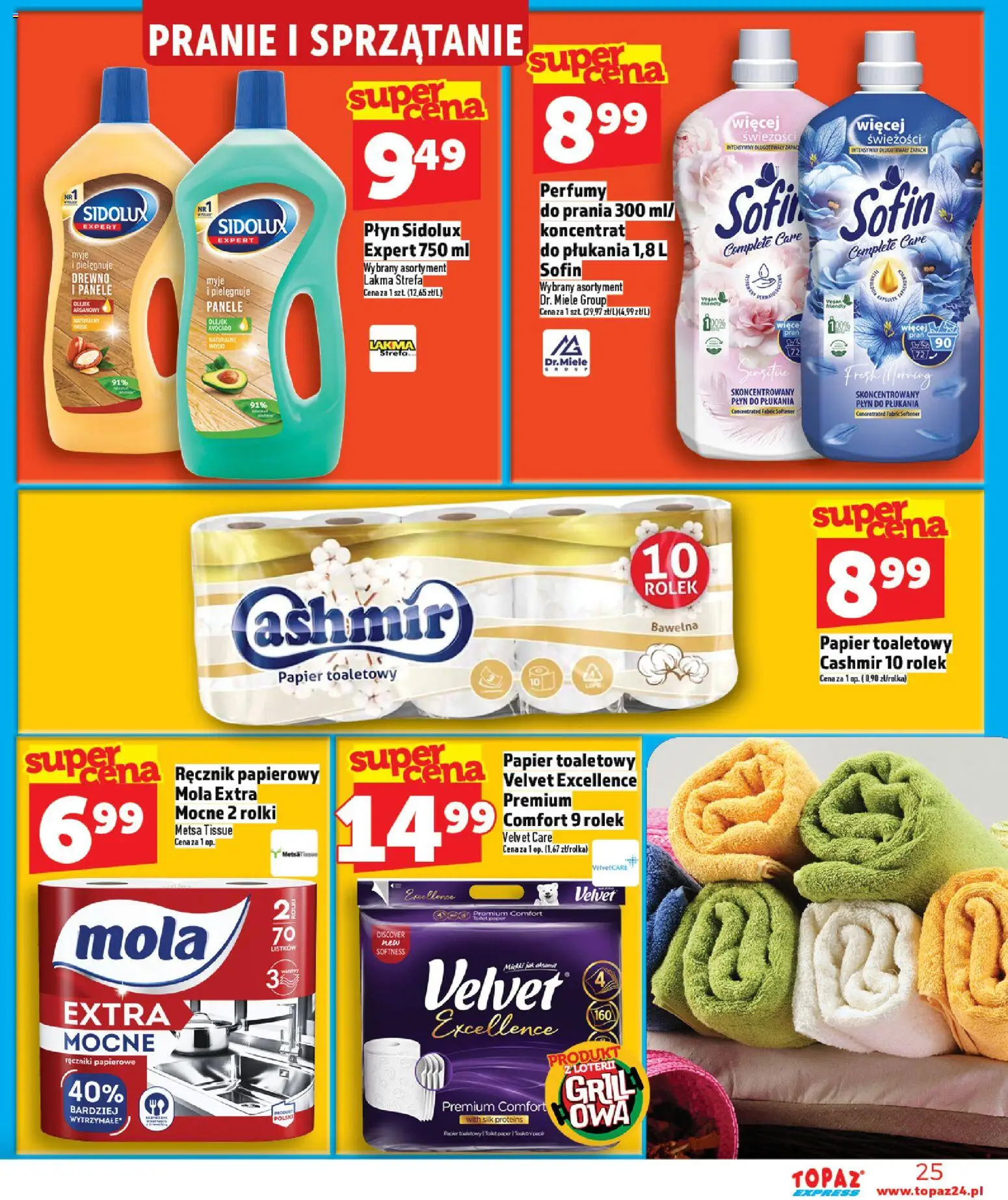Topaz gazetka - Express od 16.04.2026 | Strona: 25 | Produkty: Papier toaletowy, Grill, Ręczniki papierowe, Perfumy