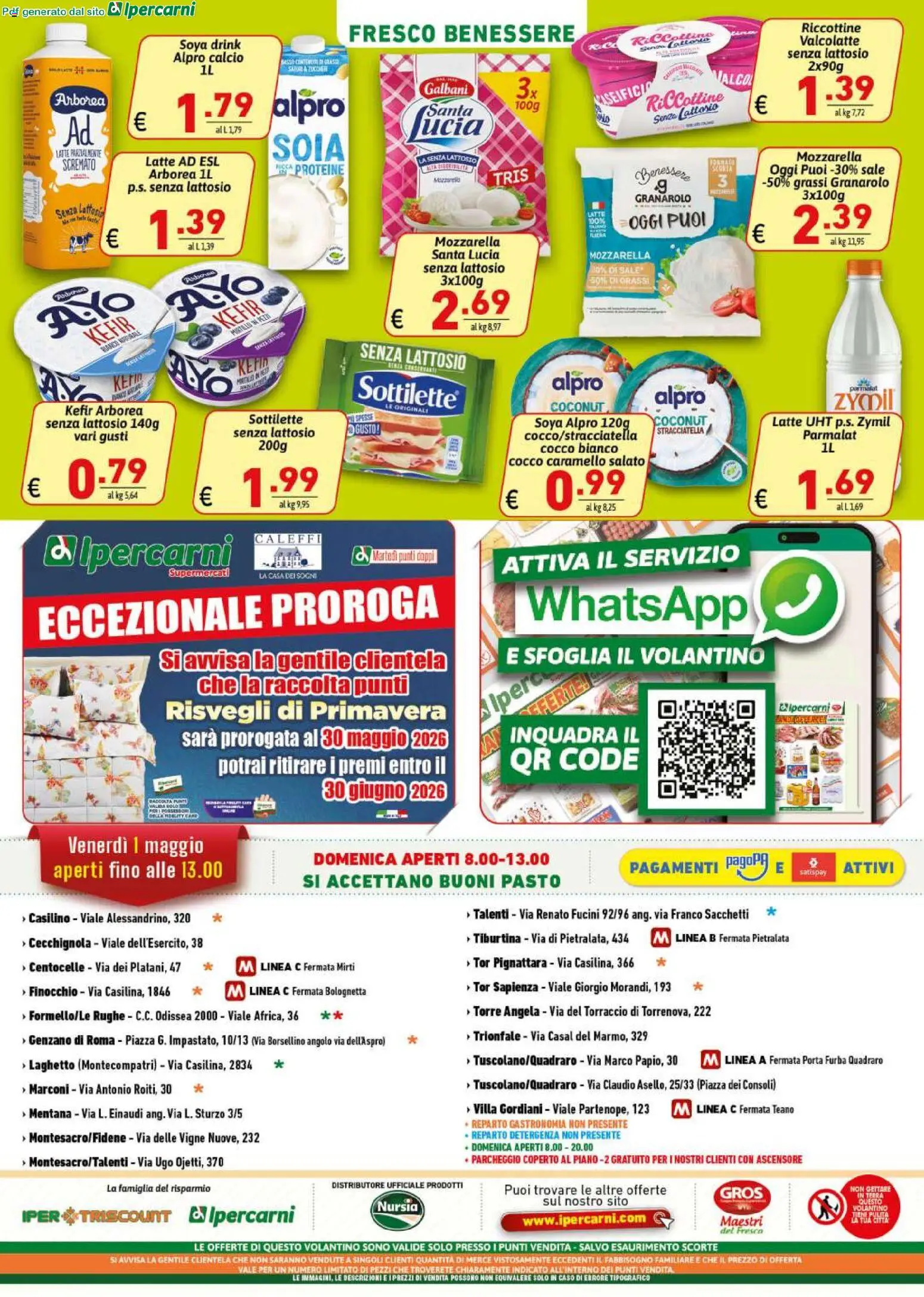Volantino Ipercarni del 29.04.2026 | Pagina: 16 | Prodotti: Sale, Mozzarella, Cocco, Terra