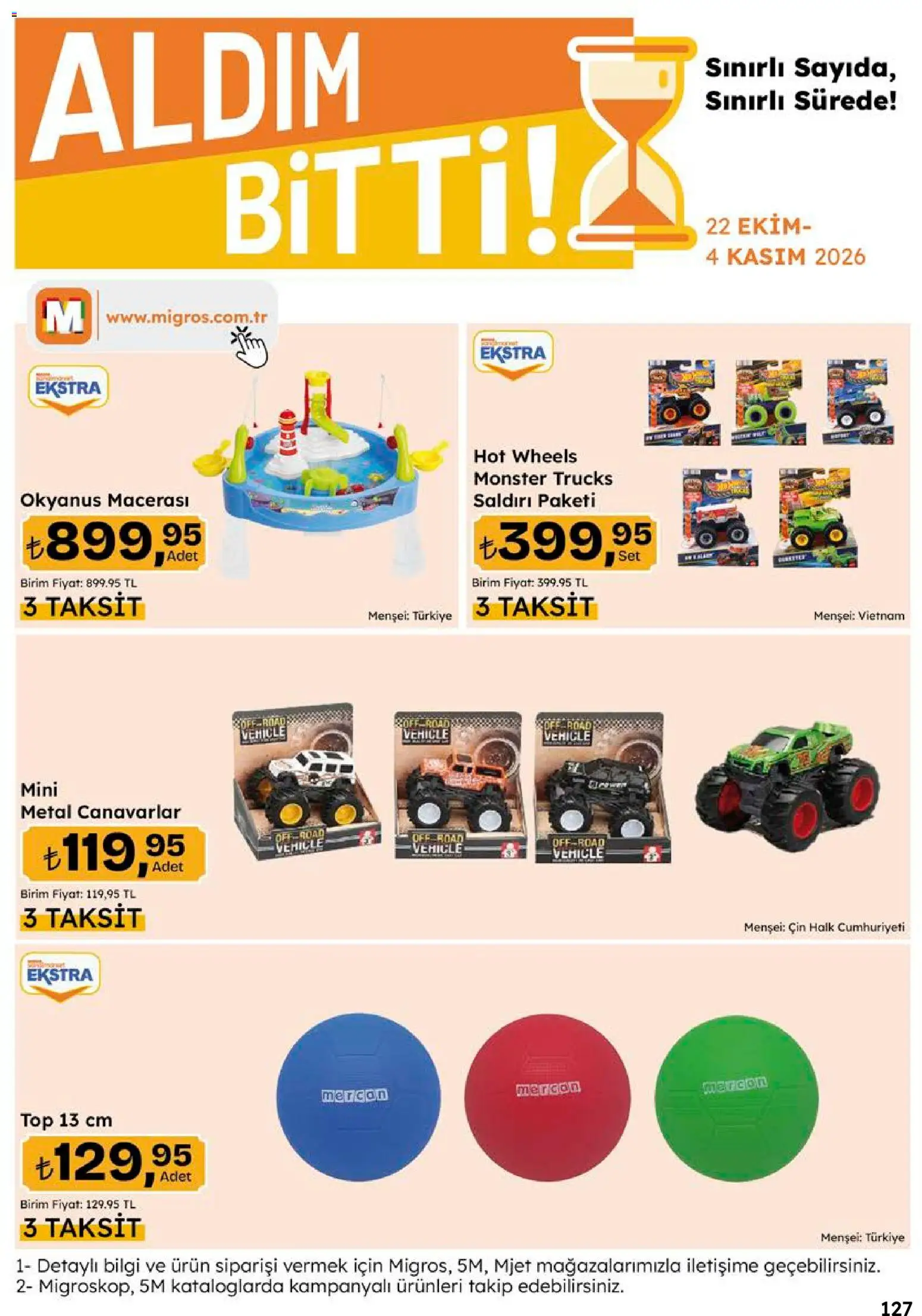 Migros Katalog - Migroskop - 22 Ekim 2026 tarihinden itibaren geçerlidir | Sayfa: 127