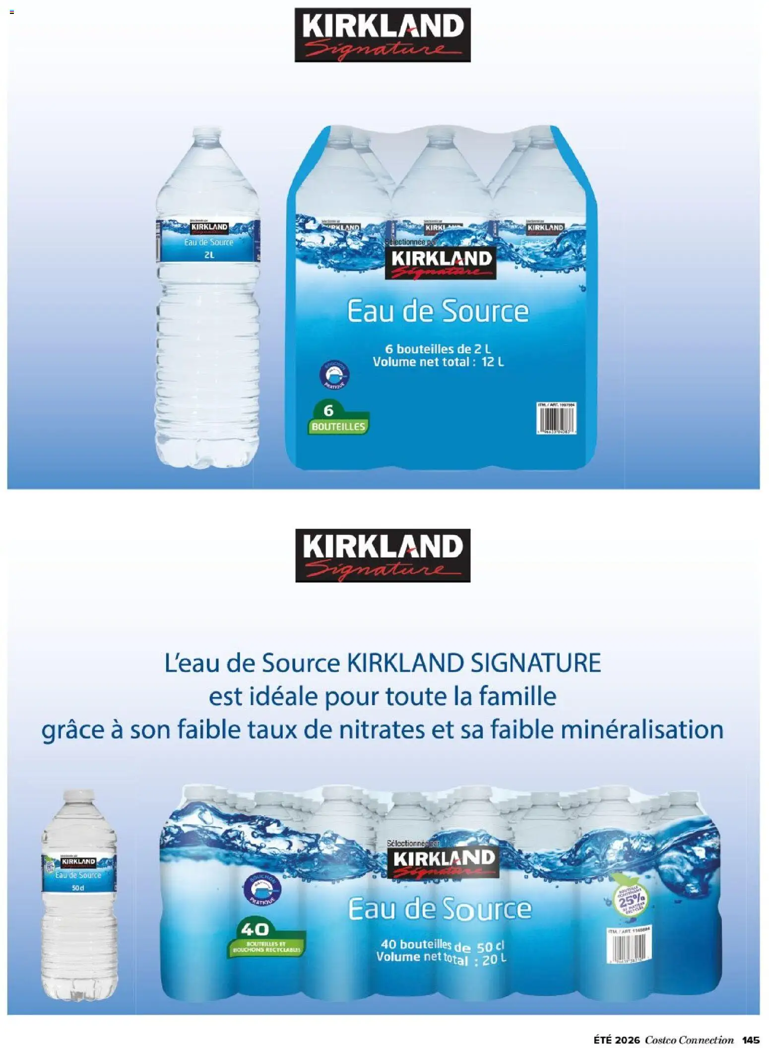 {H1} | Page: 145 | Produits: Eau de source