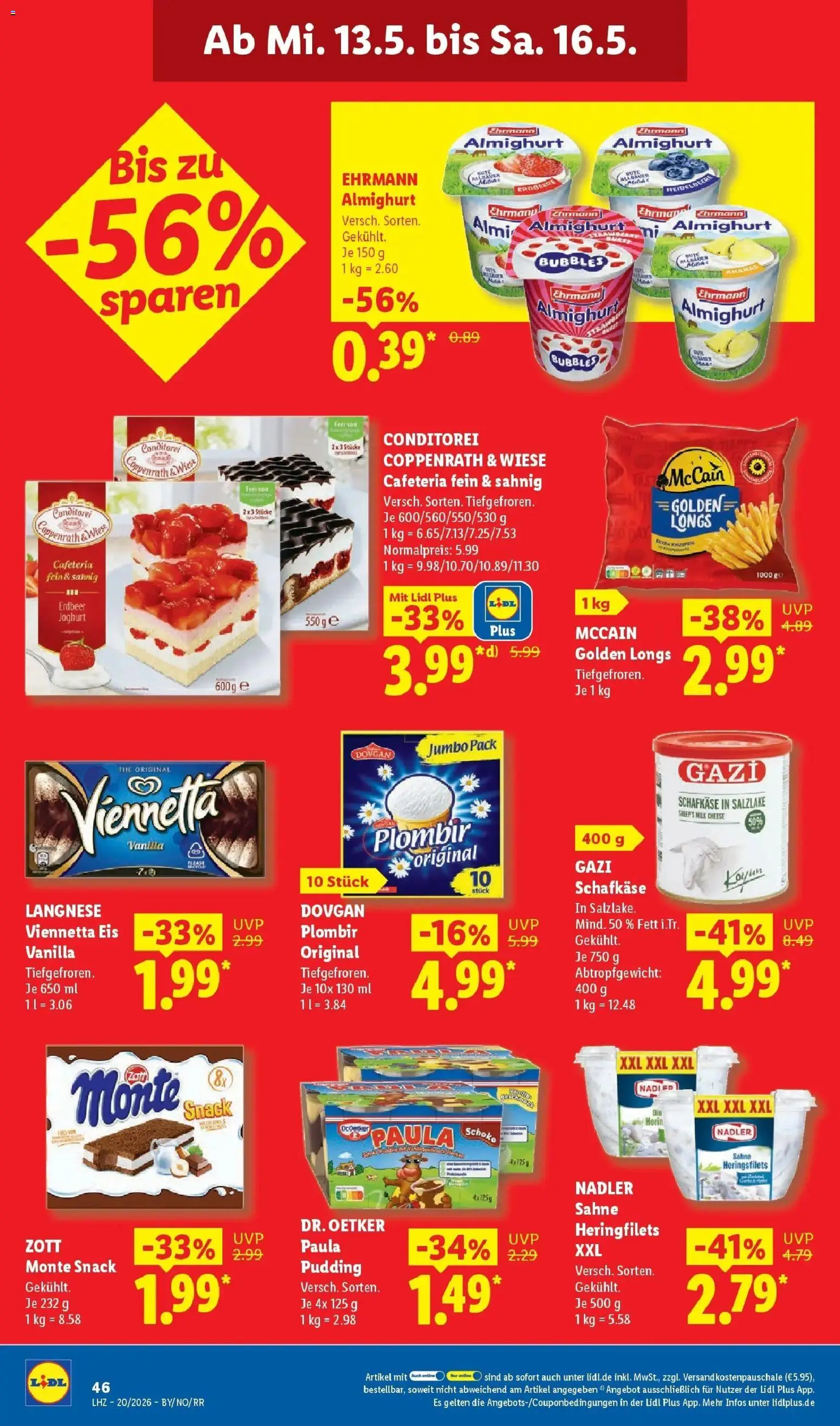 Lidl Prospekt Wahlstedt – gültig ab 11.05.2026 | Seite: 72 | Produkte: Langnese, Ananas, McCain, Pudding