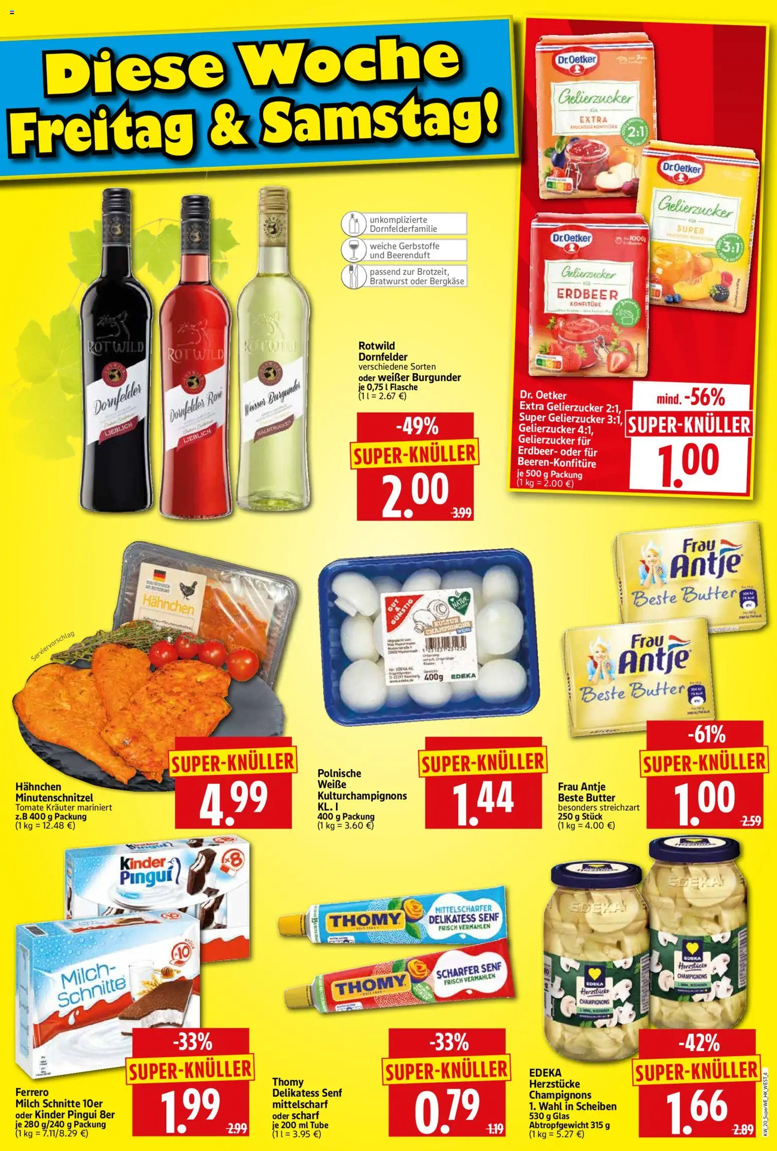 HERKULES Sonderbeilage – gültig ab 13.05.2026 | Seite: 4 | Produkte: Milch, Butter, Bratwurst, Champignons
