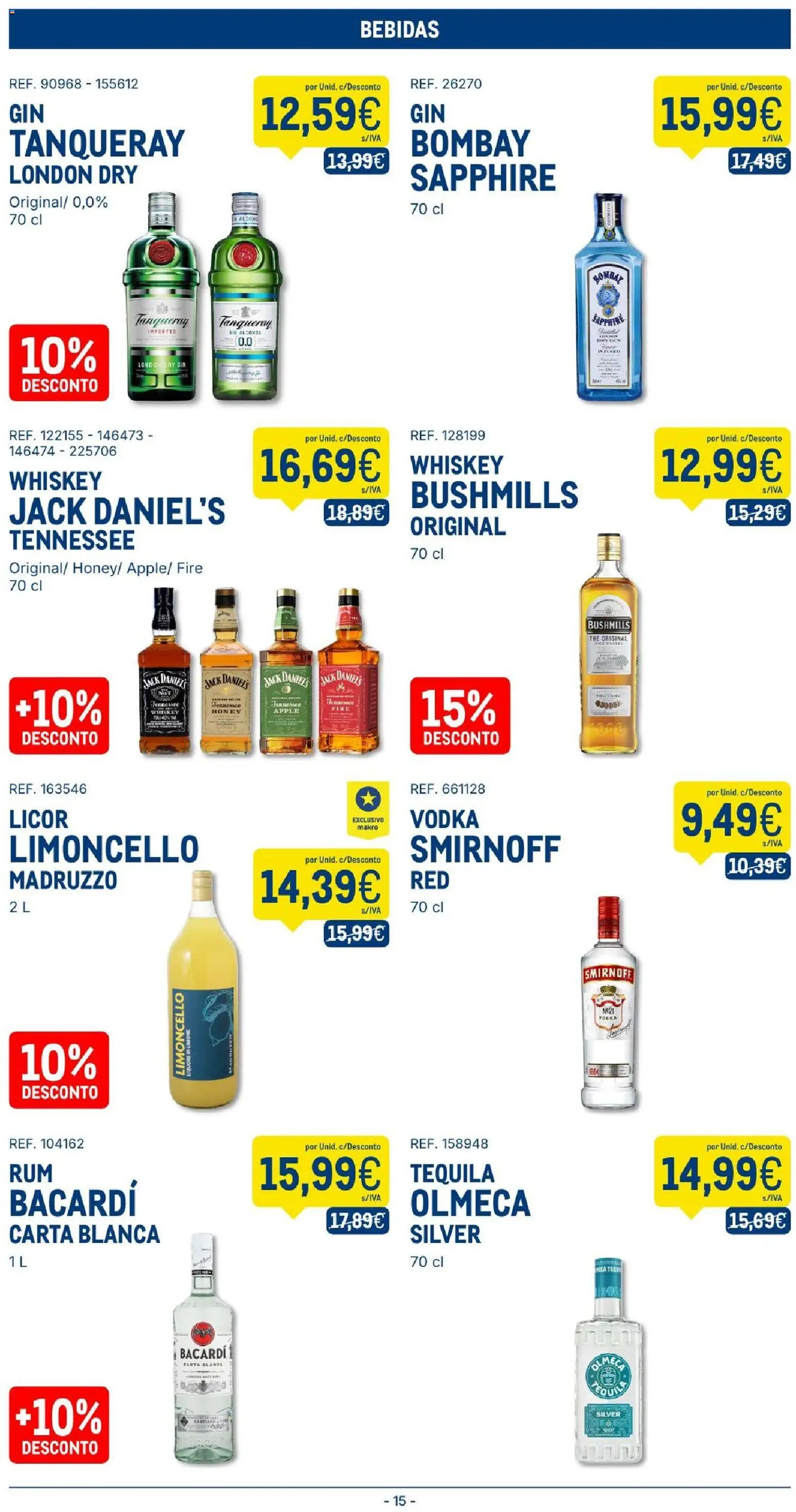 Makro folheto │ válido de 01/09/2026 | Página: 15 | Produtos: Bebidas, Licor, Gin, Vodka