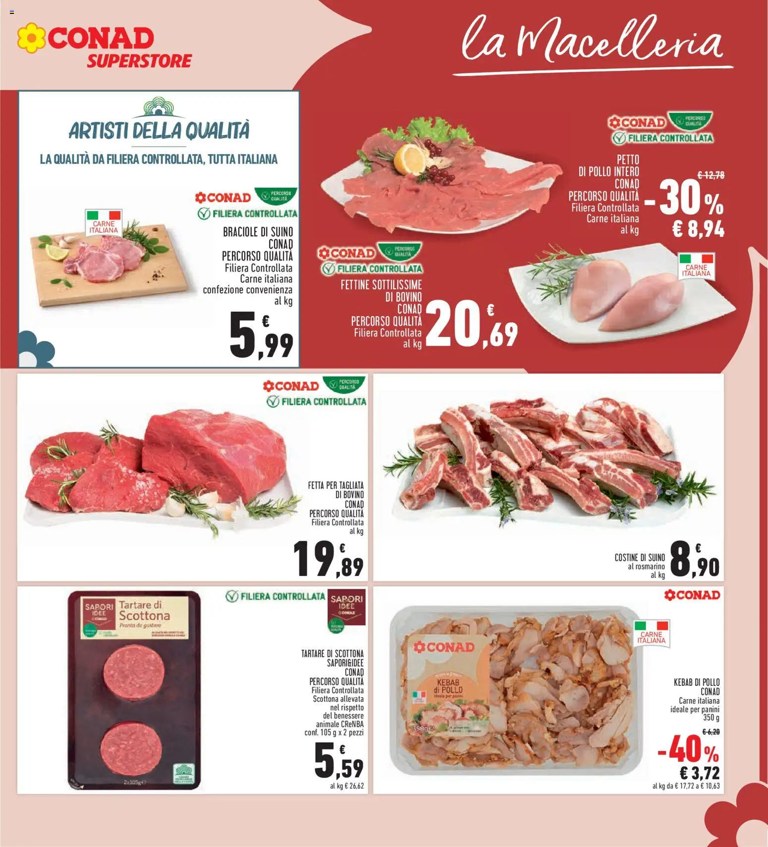 Volantino Conad del 04.06.2026 | Pagina: 9 | Prodotti: Petto di Pollo, Rosmarino, Pollo, Suino