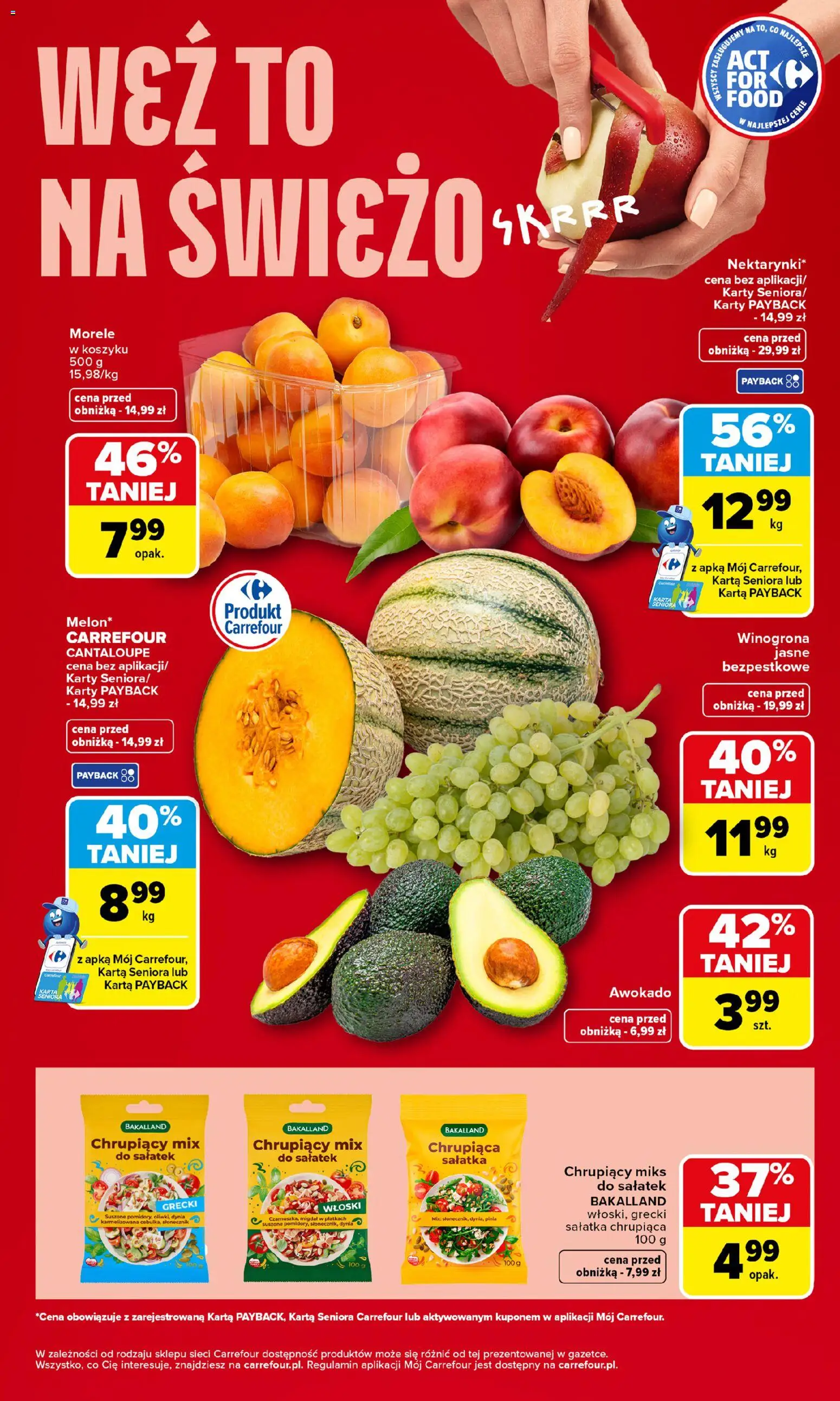 Carrefour gazetka - Weź to na świeżo od 18.05.2026 | Strona: 5 | Produkty: Karta, Morele, Sałatka, Awokado