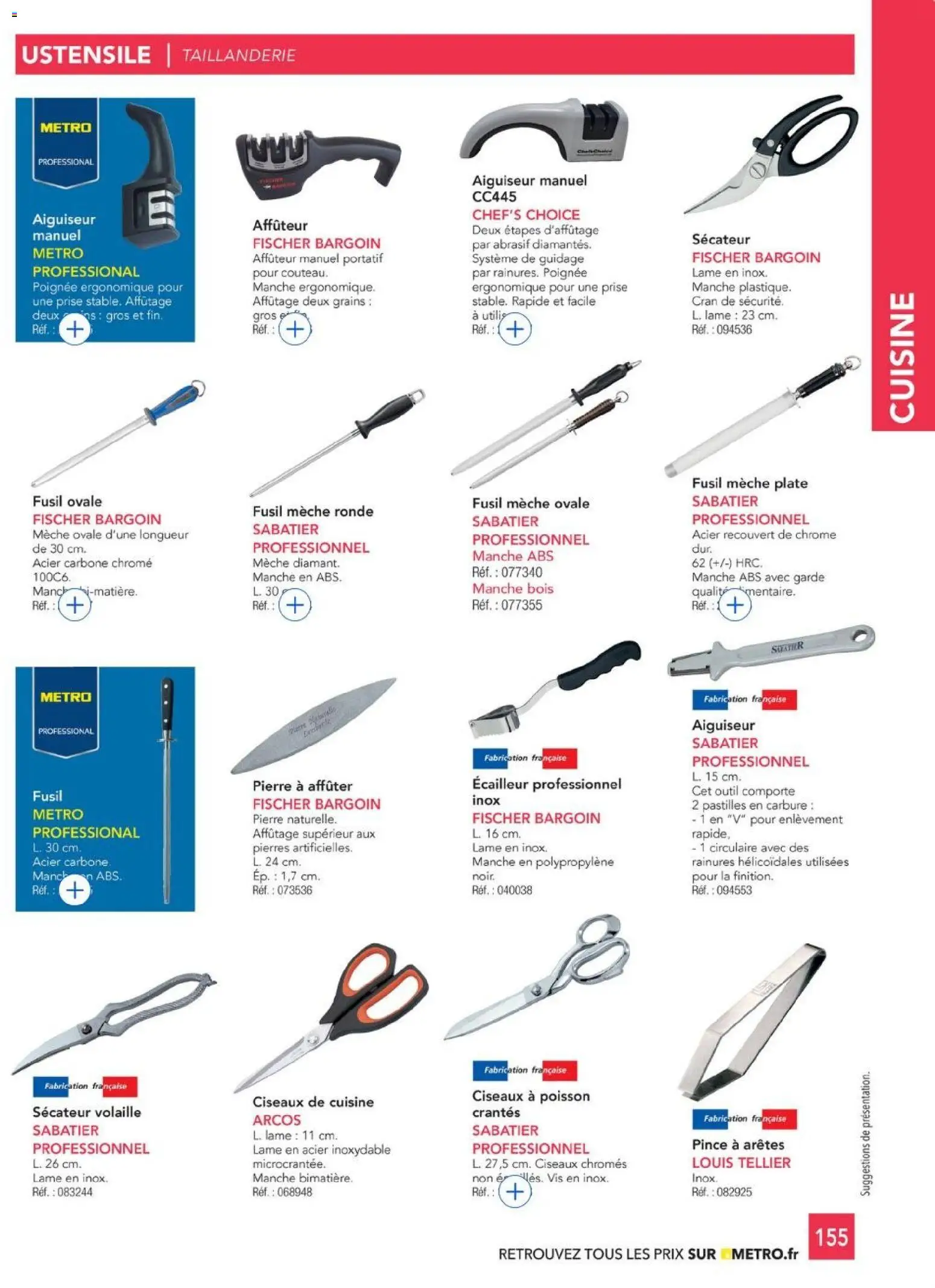 {H1} | Page: 155 | Produits: Volaille, Prise, Ciseaux, Poisson