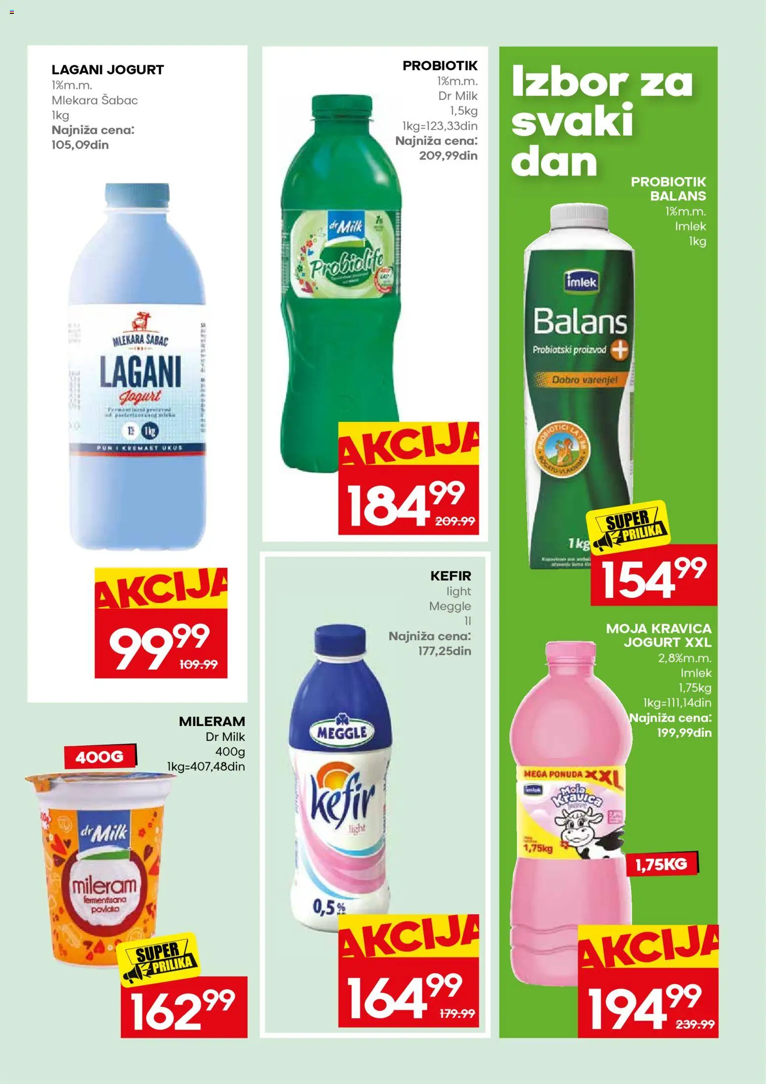 Mercator katalog - važi od 31.08.2026 | Strana: 19 | Proizvode: Kefir, Moja kravica, Jogurt