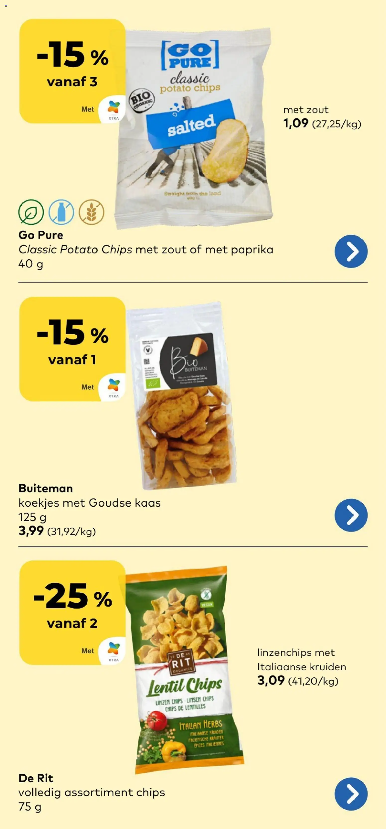 {H1} | Pagina: 15 | Producten: Chips, Koekjes, Linzen, Kaas